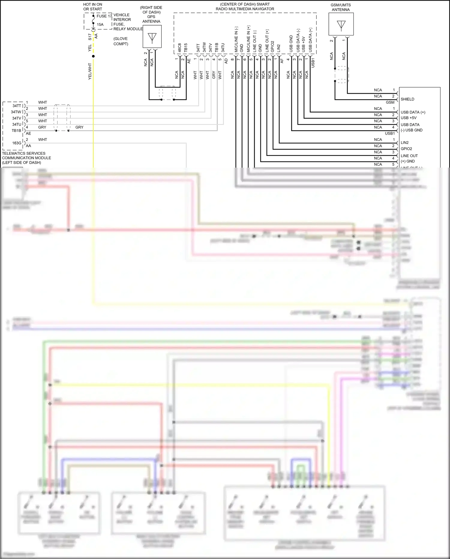 Smart Fortwo III (2014-2024) computer data lines system wiring diagram  (16 of 44)