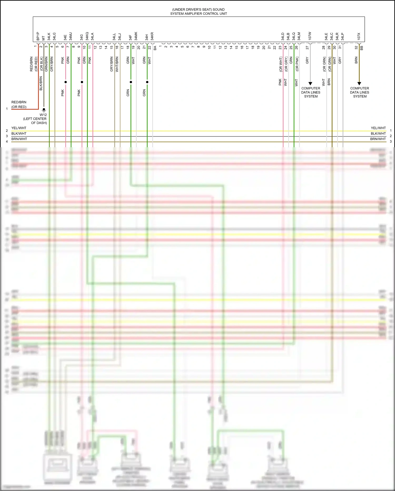 Smart Fortwo III (2014-2024) computer data lines system wiring diagram  (14 of 44)