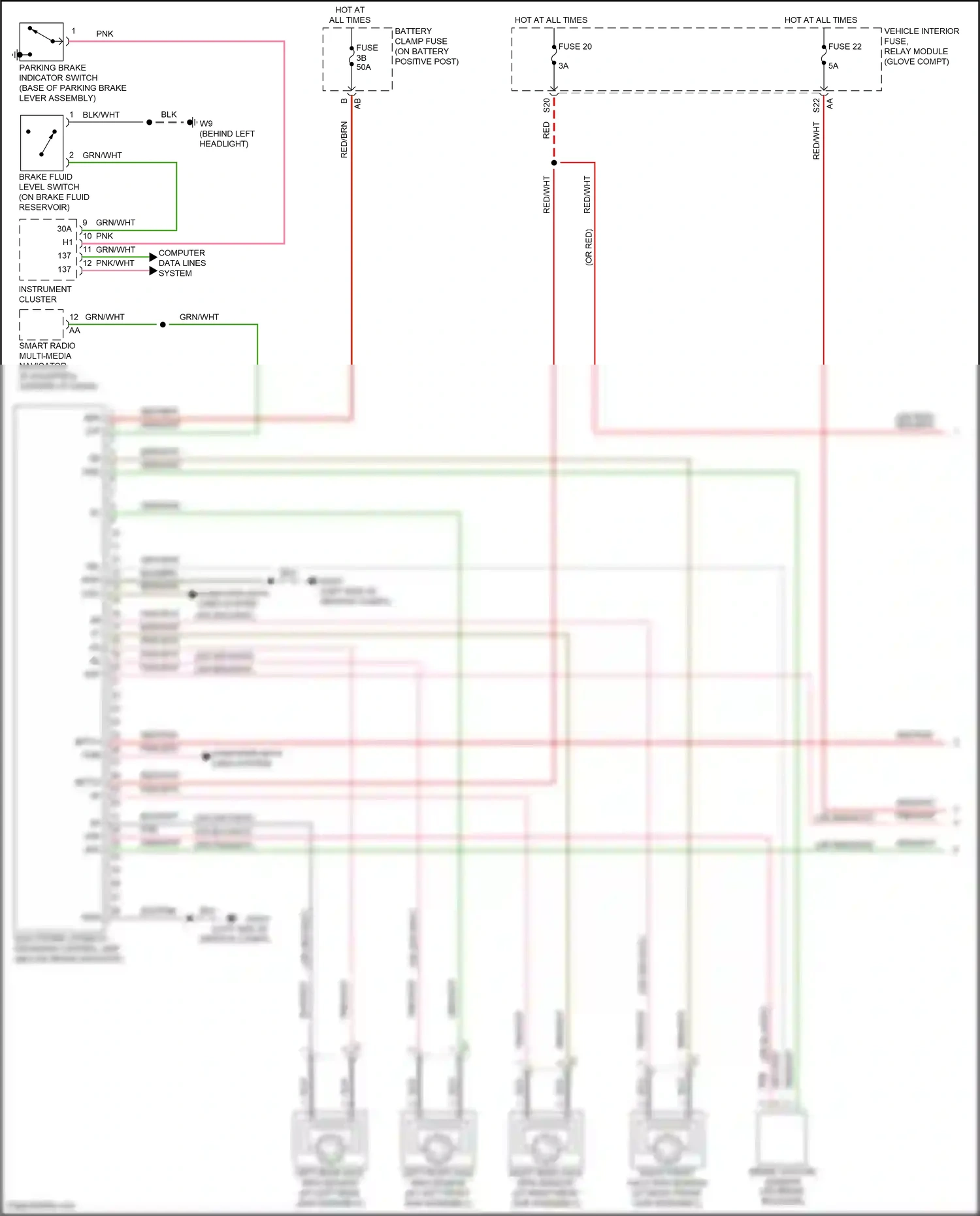 Smart Fortwo III (2014-2024) electronic stability program control unit wiring diagram  (1 of 8)
