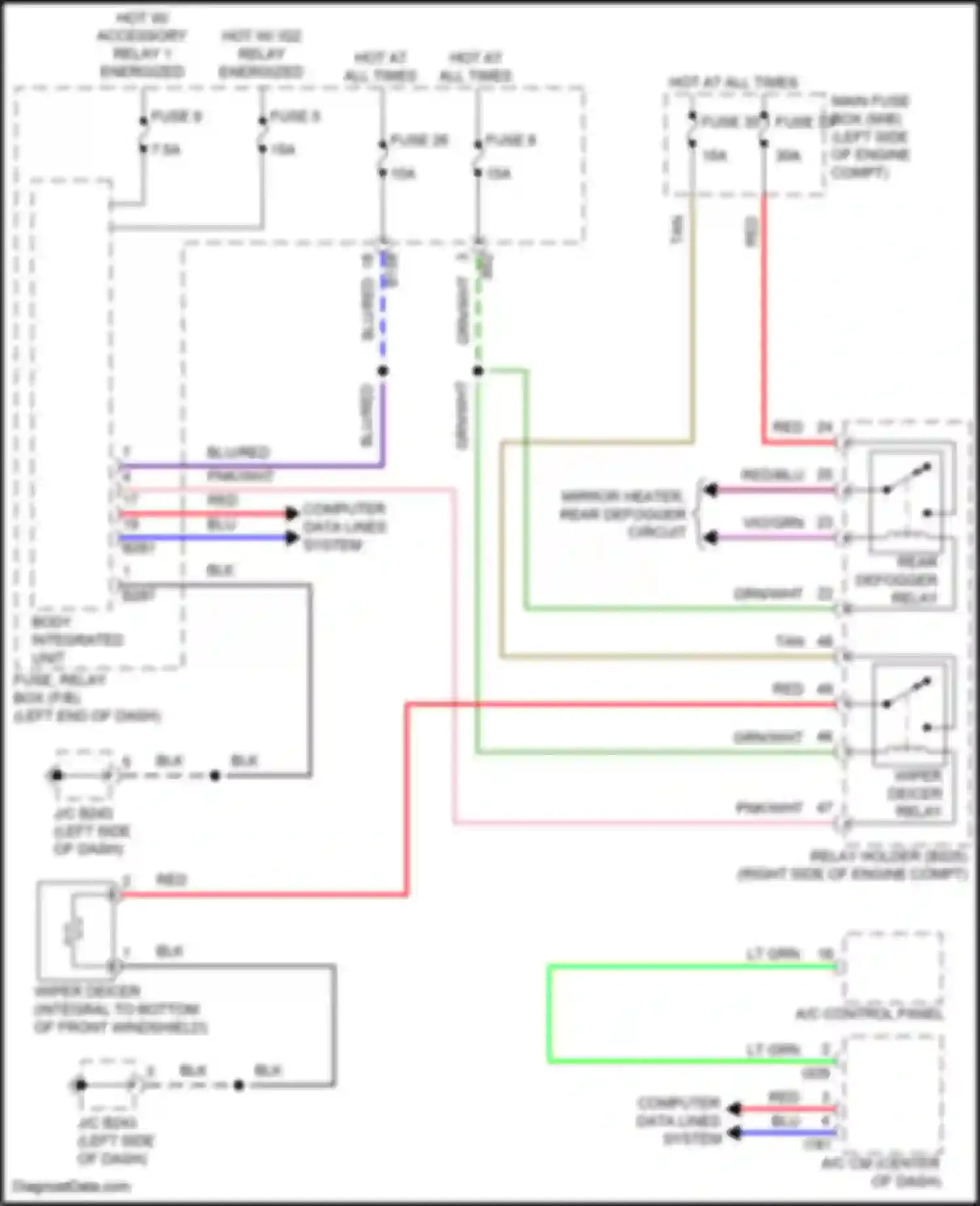 Ascent Subaru I (2017-2022): Wiper deicer circuit