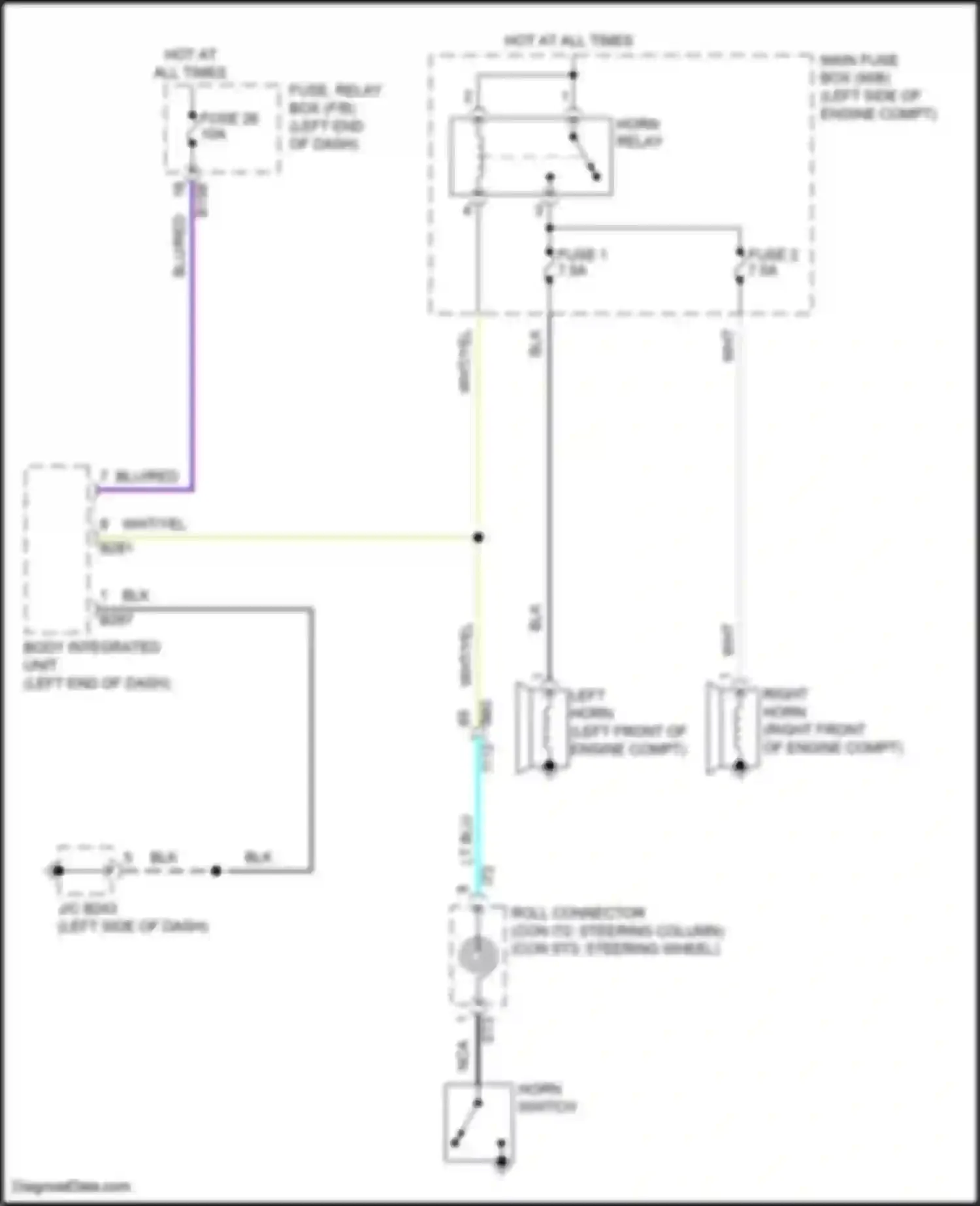 Ascent Subaru I (2017-2022): Horn circuit