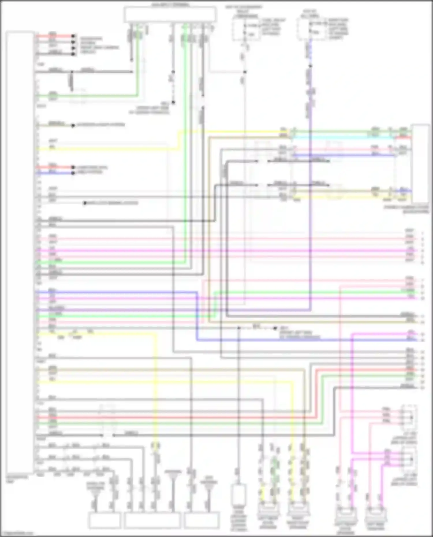 Ascent Subaru I (2017-2022): Radio circuit, w/ navigation w/o audio amplifier (1 of 2)