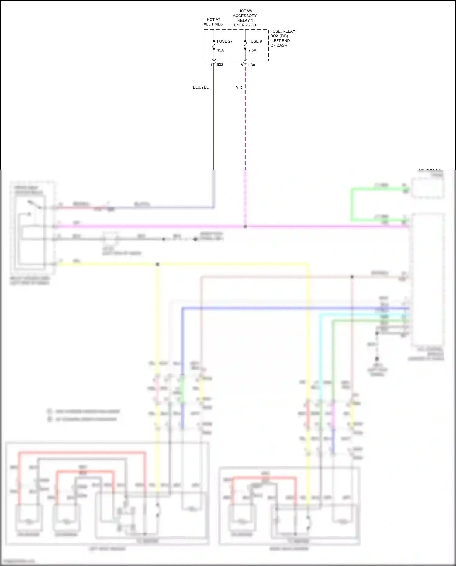 Subaru Ascent I (2017-2022) a/c control module wiring diagram  (3 of 8)