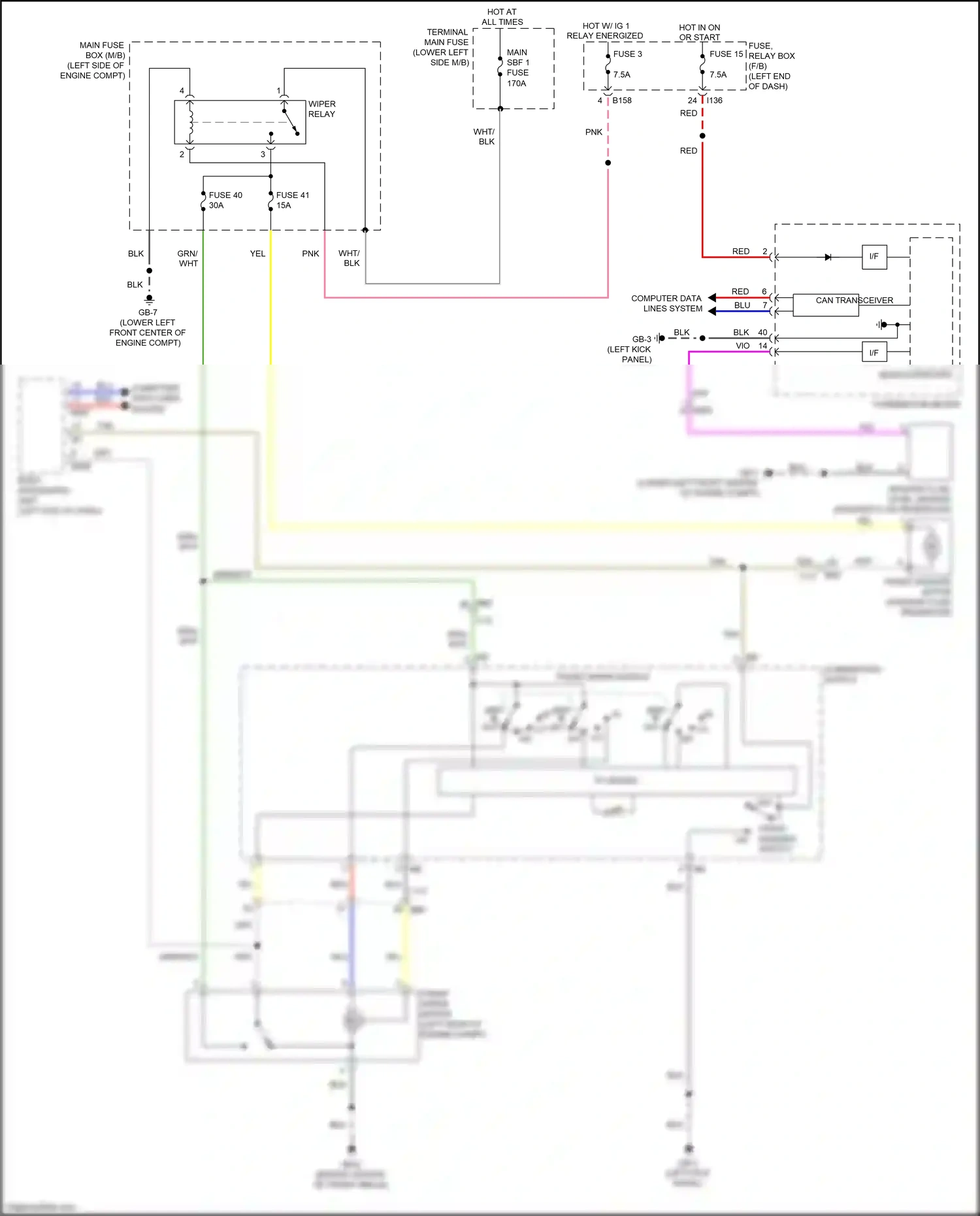 Subaru Ascent I (2017-2022) computer data lines system wiring diagram  (46 of 73)