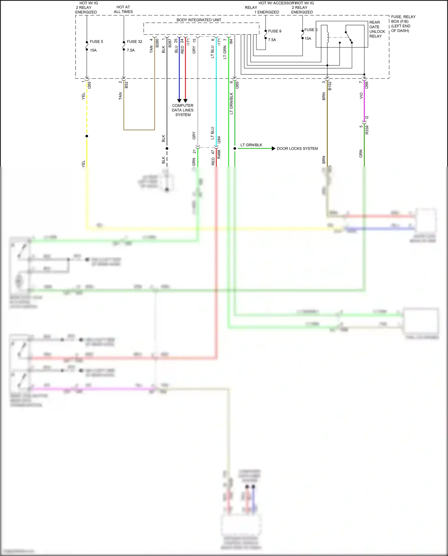 Subaru Ascent I (2017-2022) keyless access control module wiring diagram  (11 of 11)