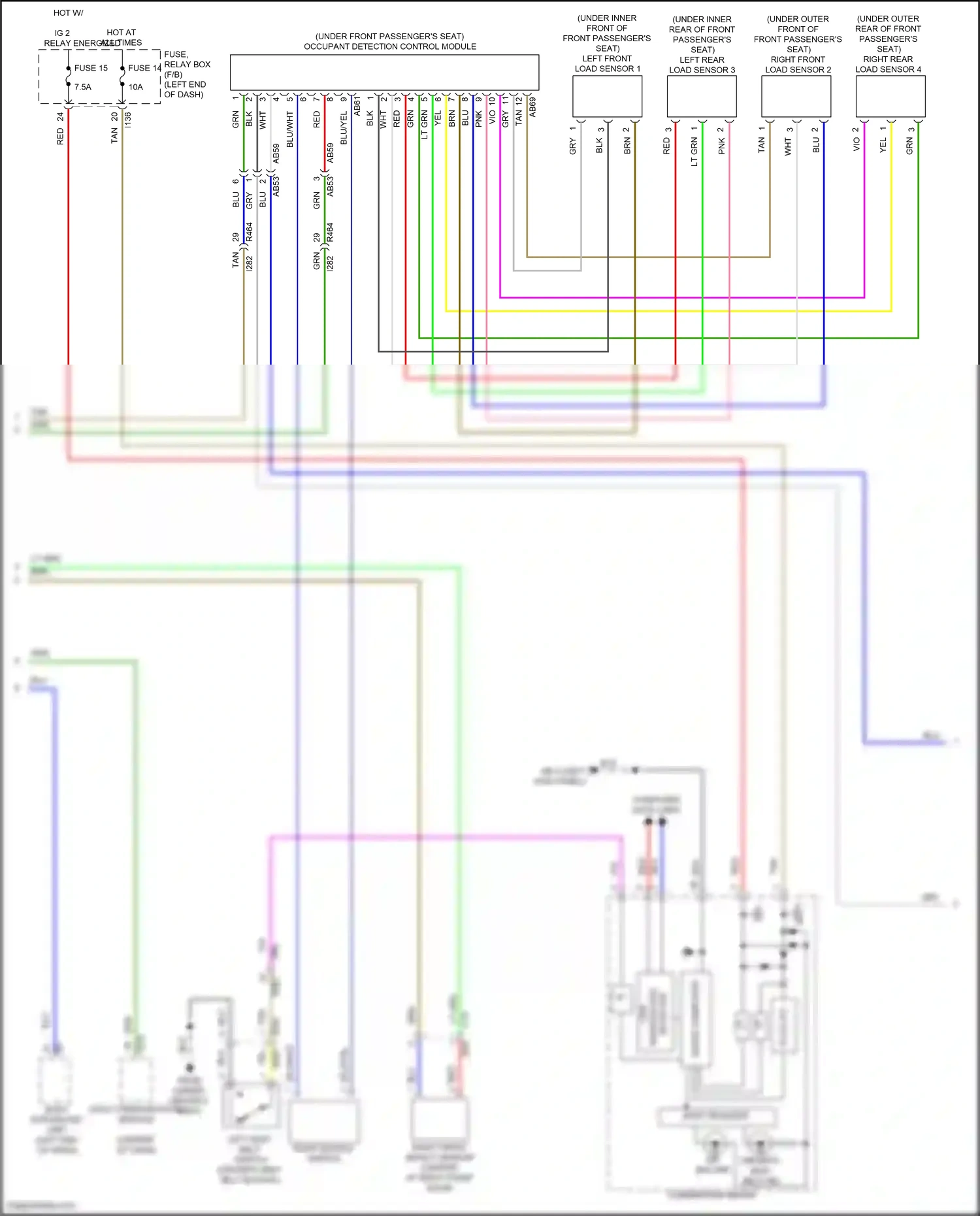 Subaru Ascent I (2017-2022) left front load sensor 1 wiring diagram  (1 of 1)