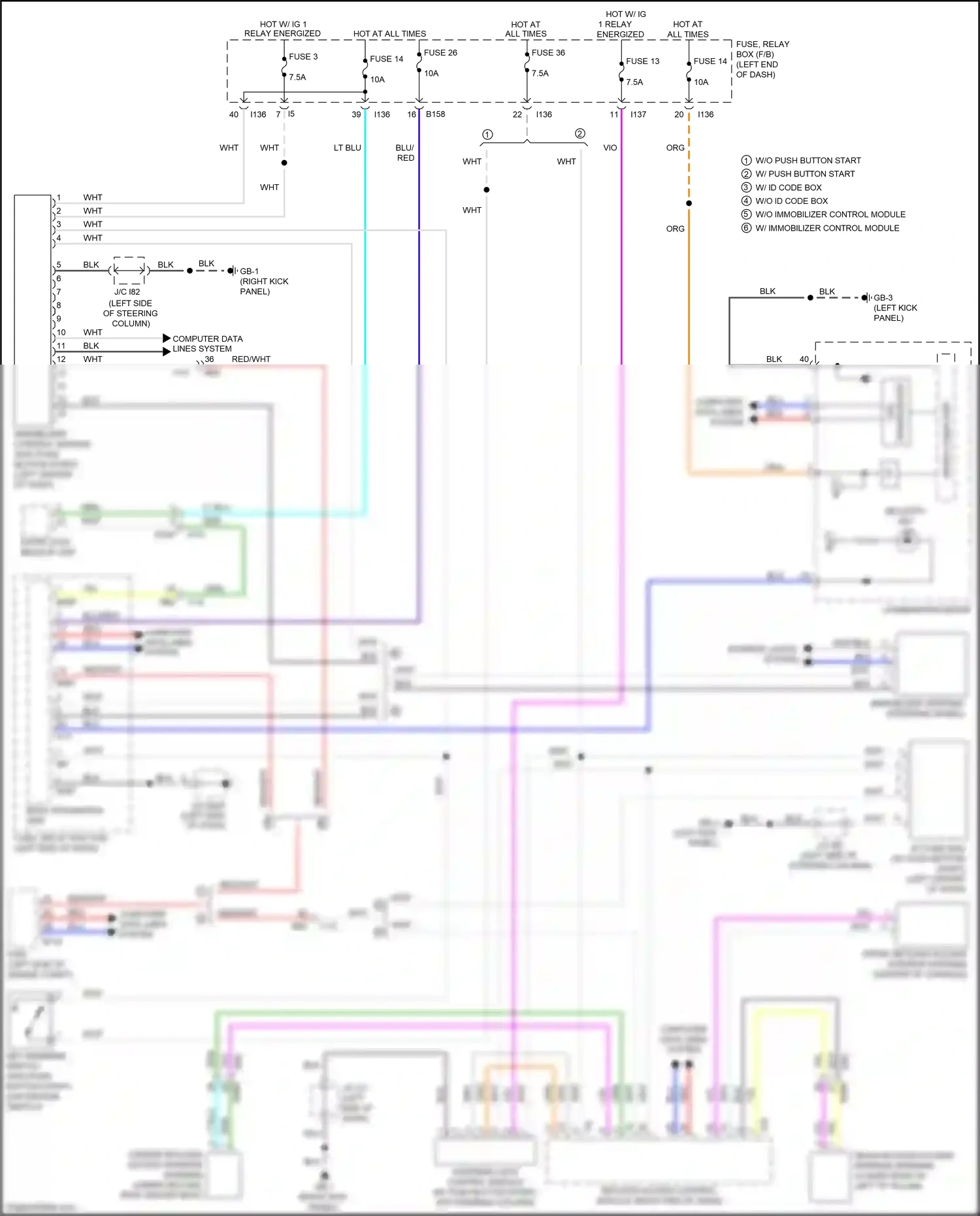 Subaru Ascent I (2017-2022) micro computer wiring diagram  (4 of 9)
