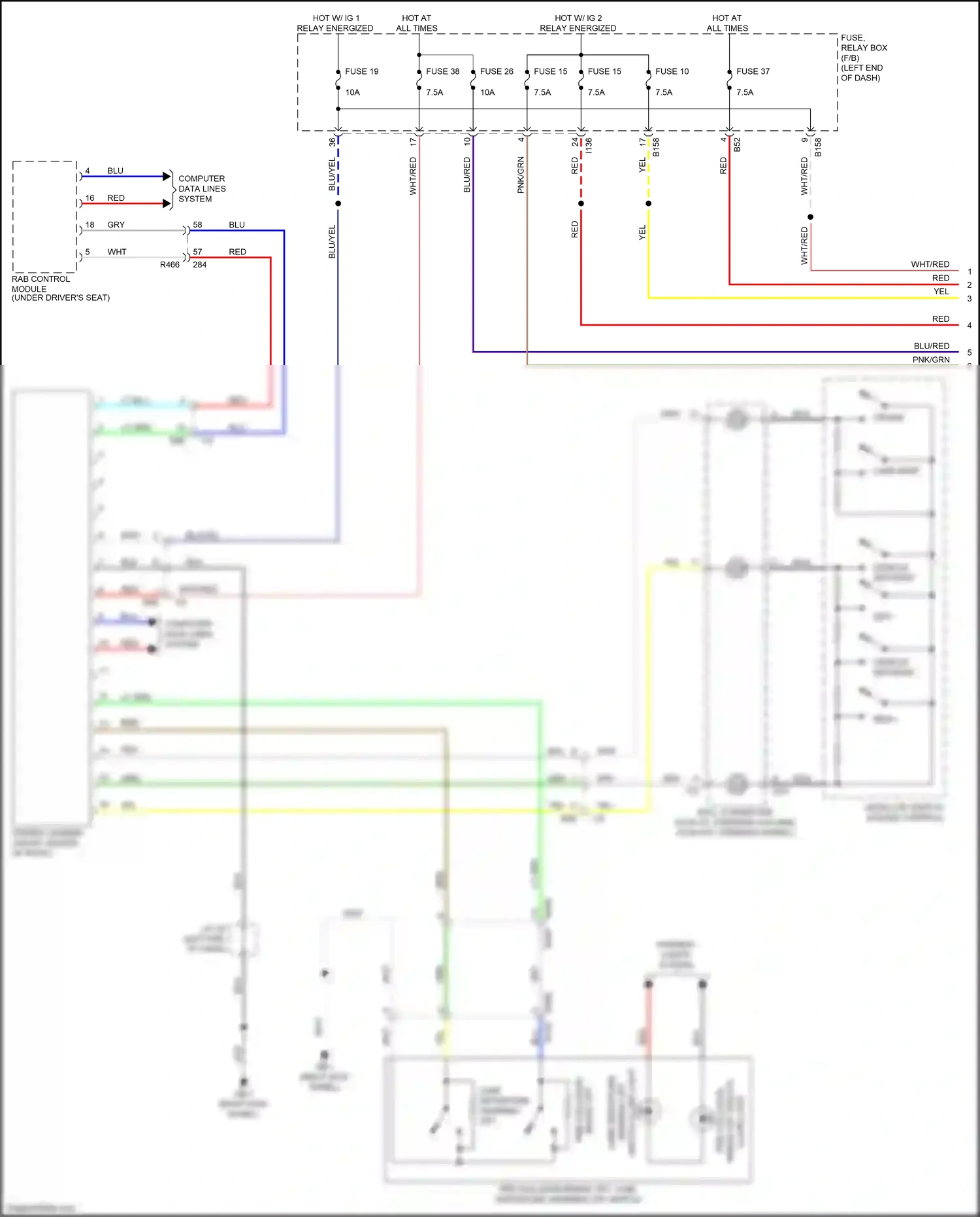 Subaru Ascent I (2017-2022) rab control module wiring diagram  (2 of 6)