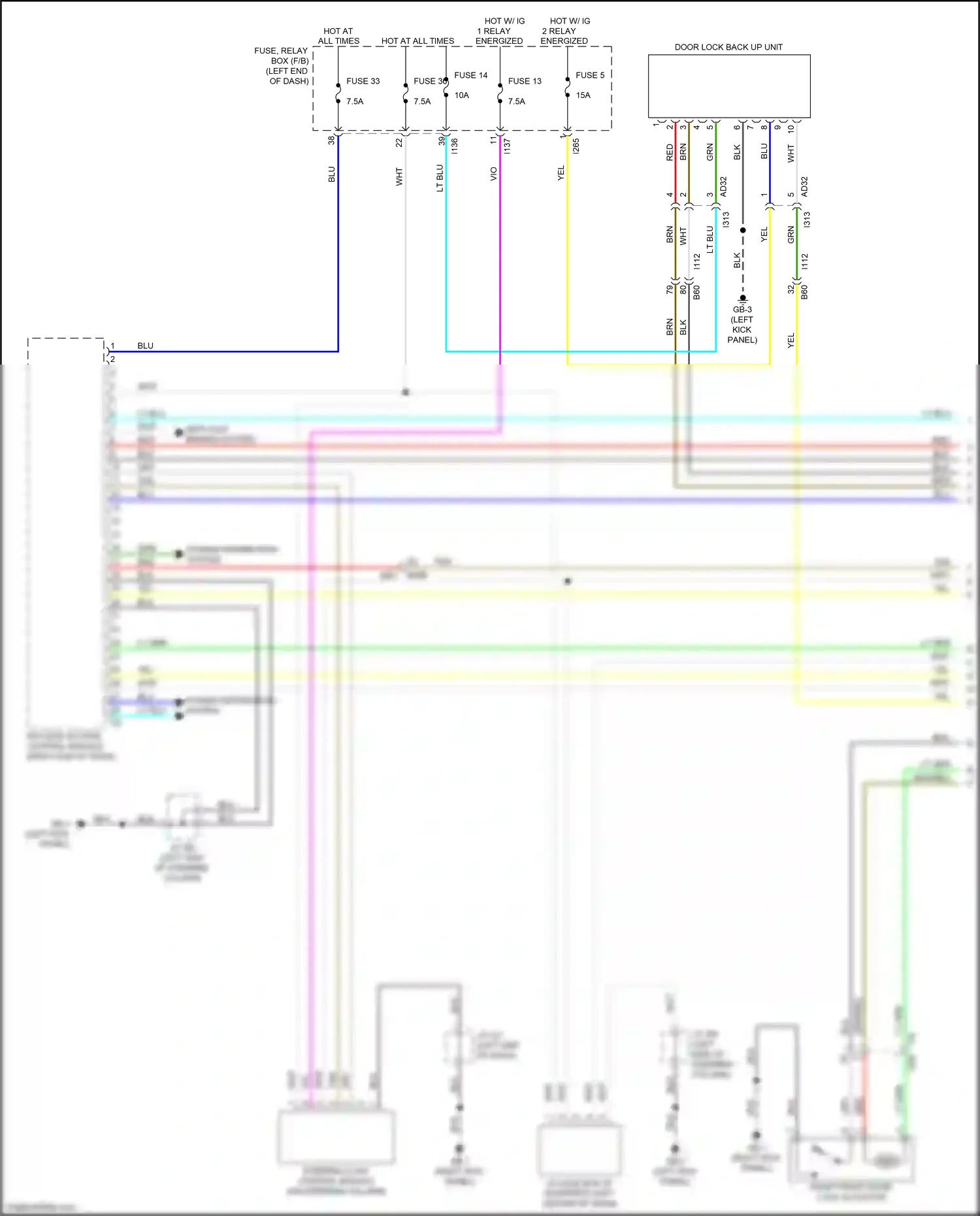 Subaru Ascent I (2017-2022) steering lock control module wiring diagram  (1 of 6)