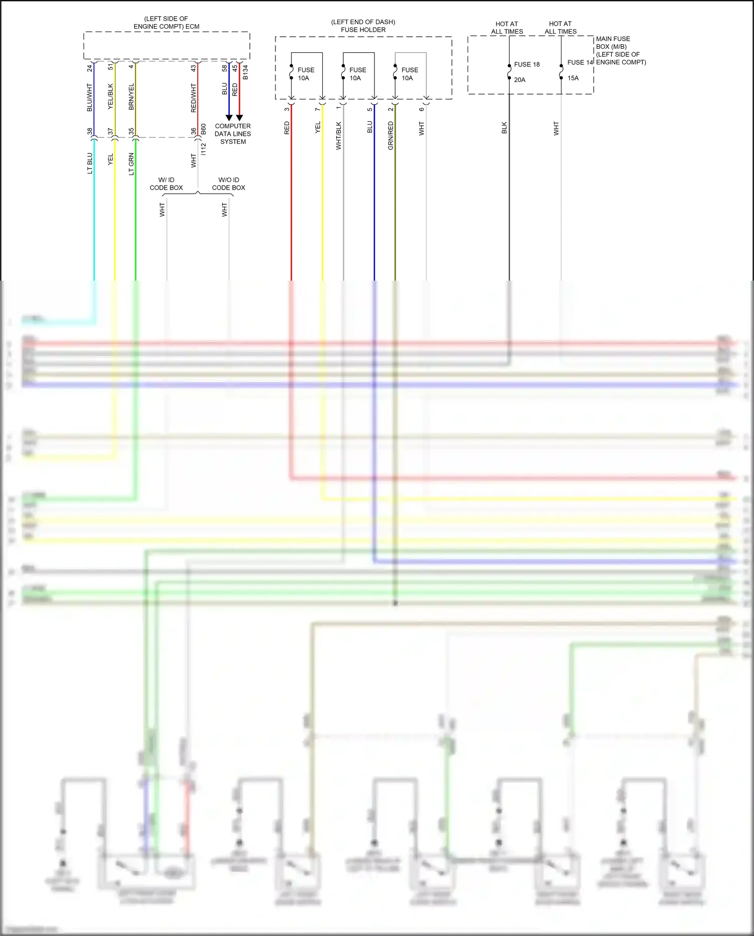 Subaru Ascent I (2017-2022) w/o id code box wiring diagram  (1 of 2)
