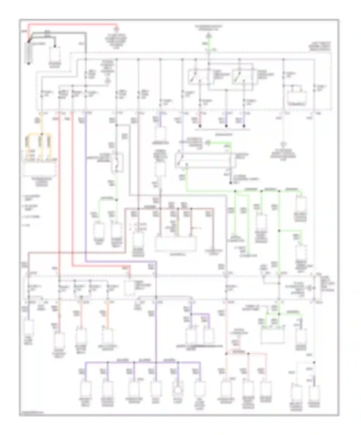 Baja Subaru I (2002-2006): Power distribution circuit (1 of 4)