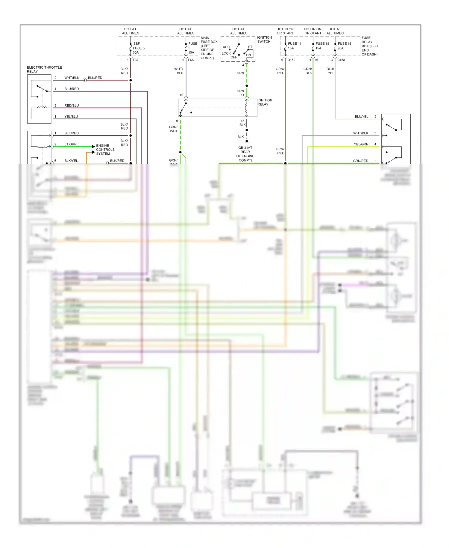 Subaru Baja I (2002-2006) engine controls system wiring diagram  (4 of 9)