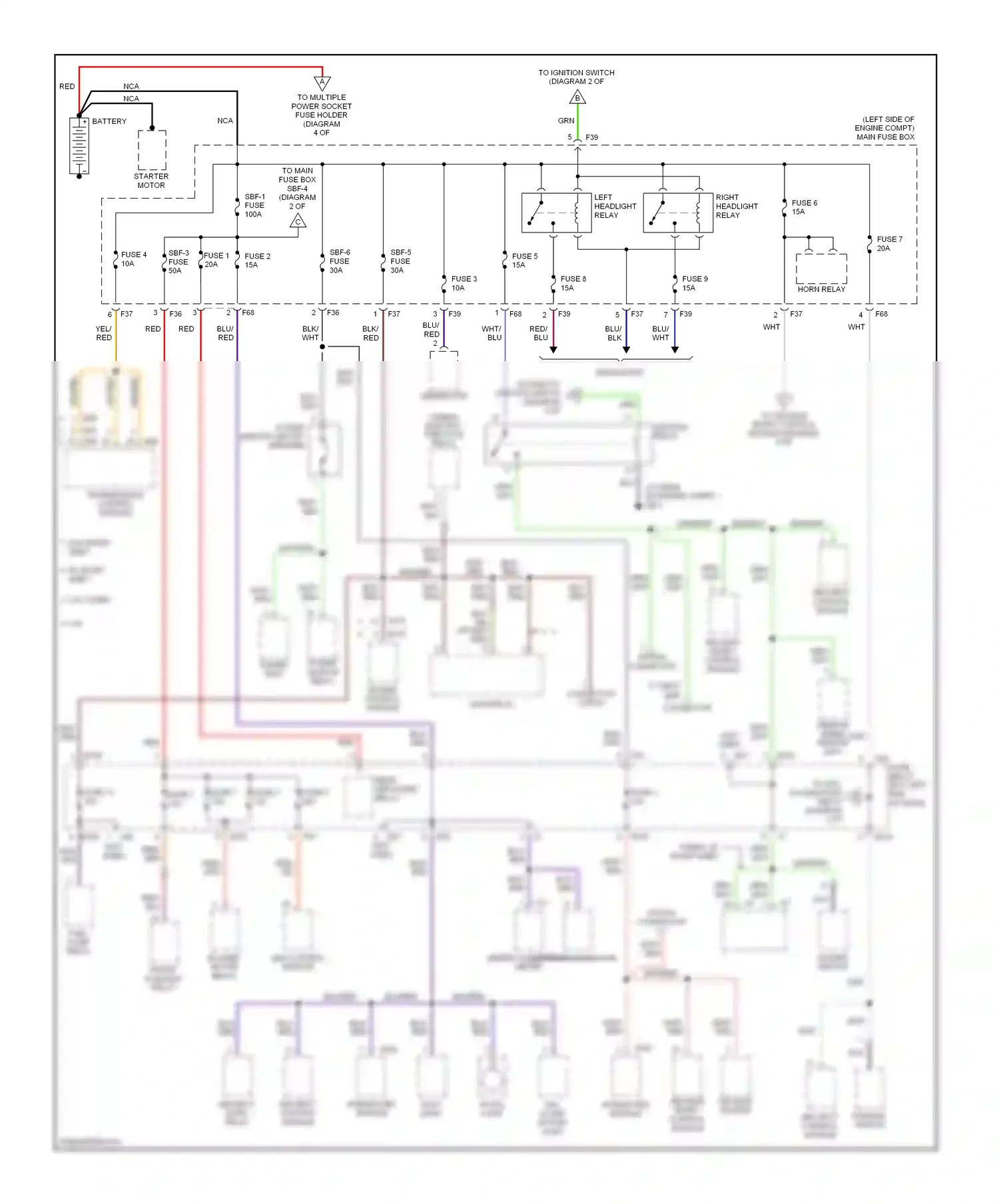 Subaru Baja I (2002-2006) security control module wiring diagram  (1 of 1)