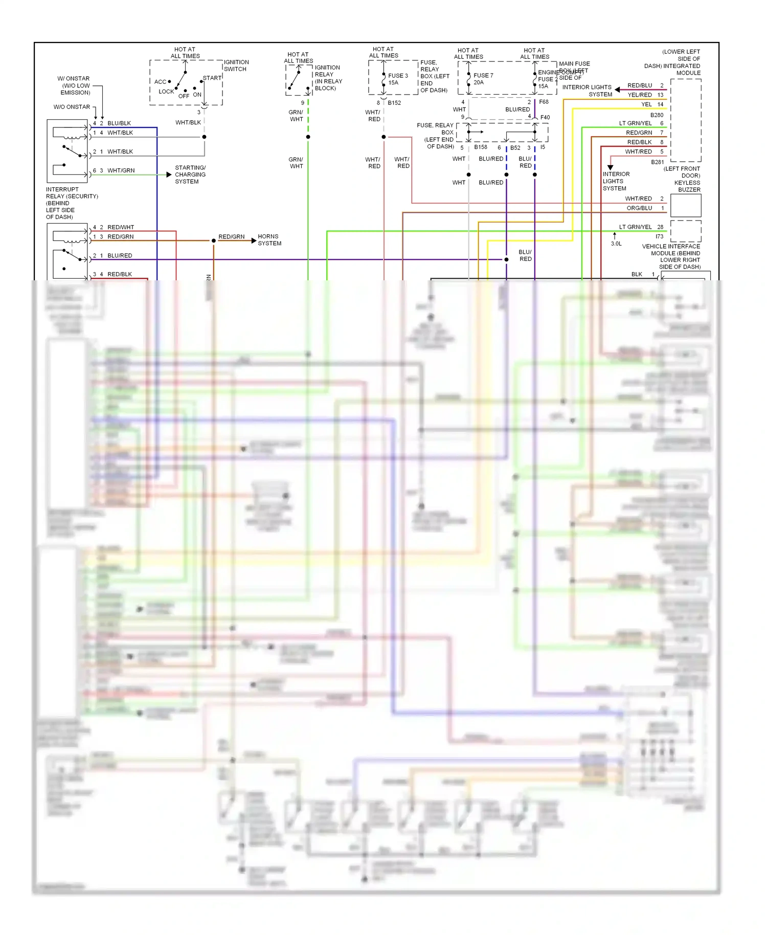 Subaru Baja I (2002-2006) security indicator wiring diagram  (1 of 1)