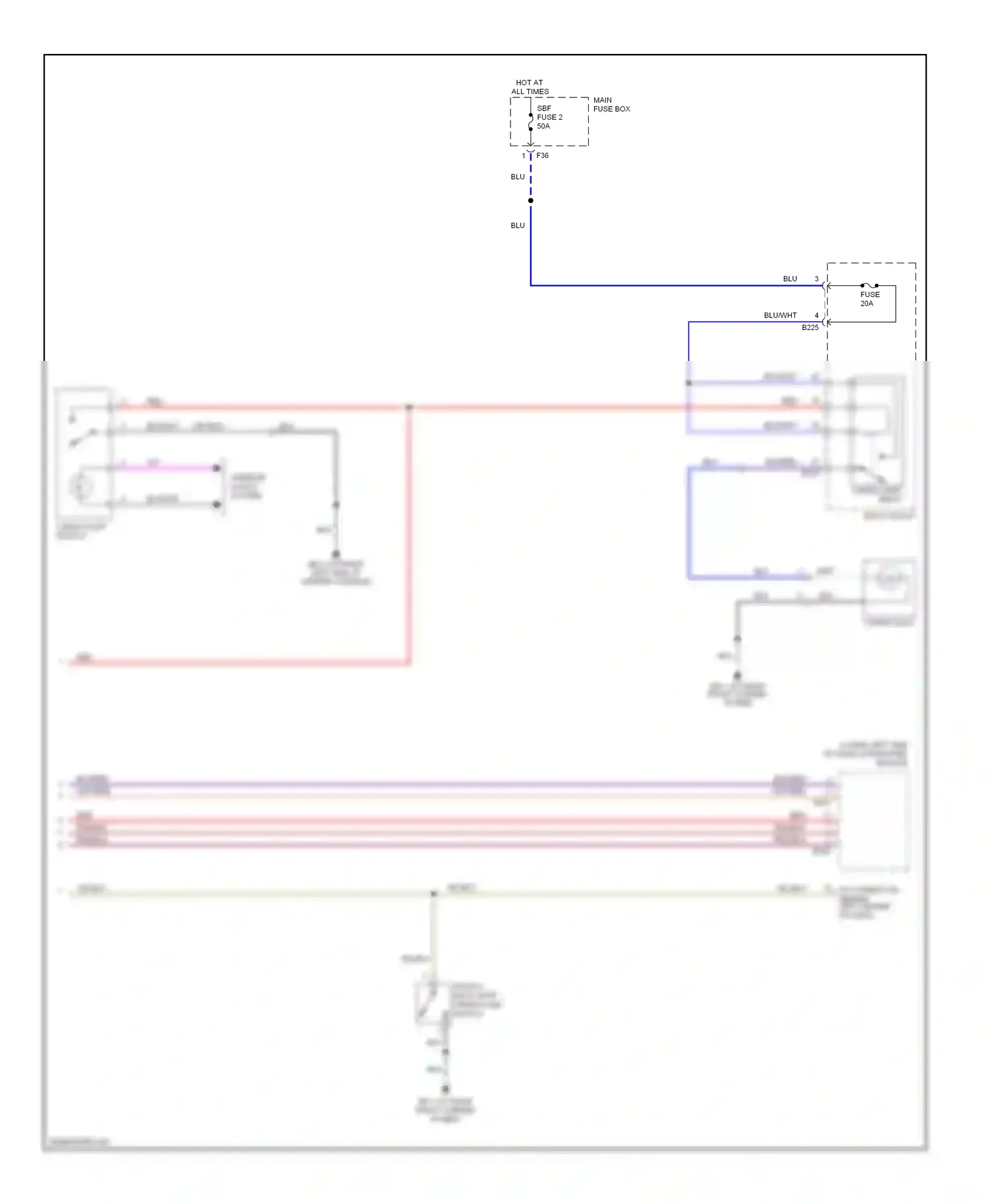 Subaru Baja I (2002-2006) switch back gate open/close switch wiring diagram  (1 of 1)