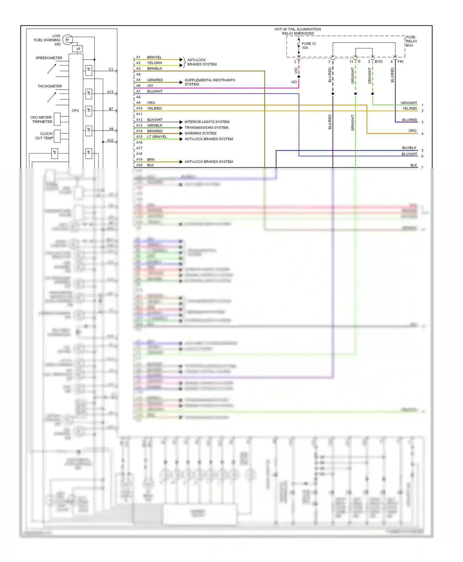 Subaru Baja I (2002-2006) transmissions system engine controls system wiring diagram  (1 of 1)
