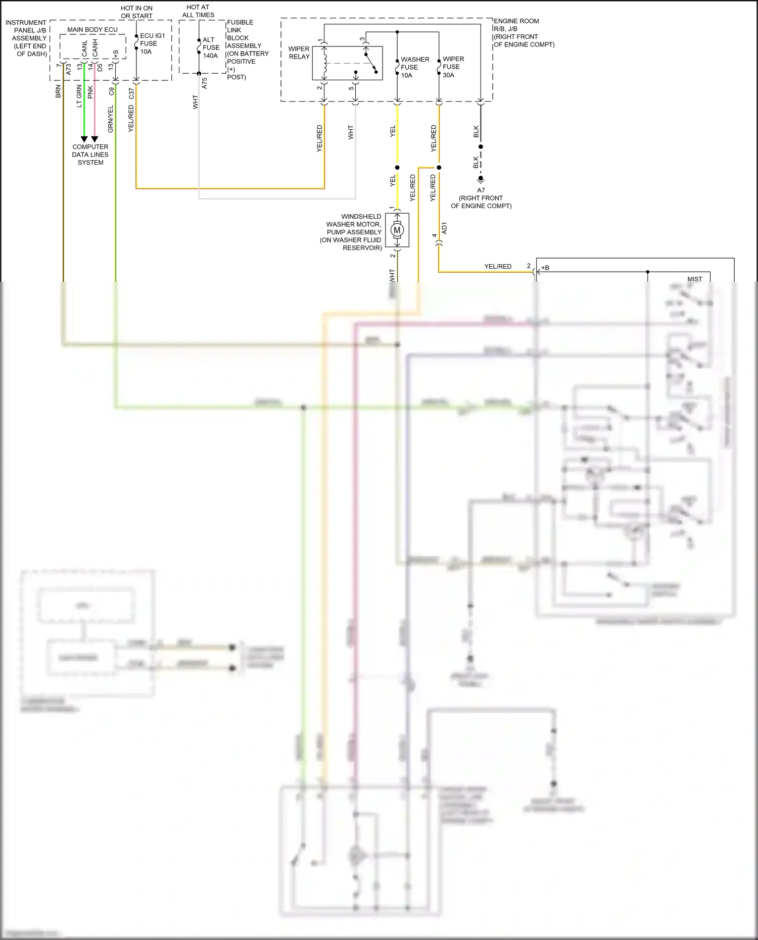 Subaru BRZ ZC facelift (2016-2020) computer data lines system wiring diagram  (10 of 50)