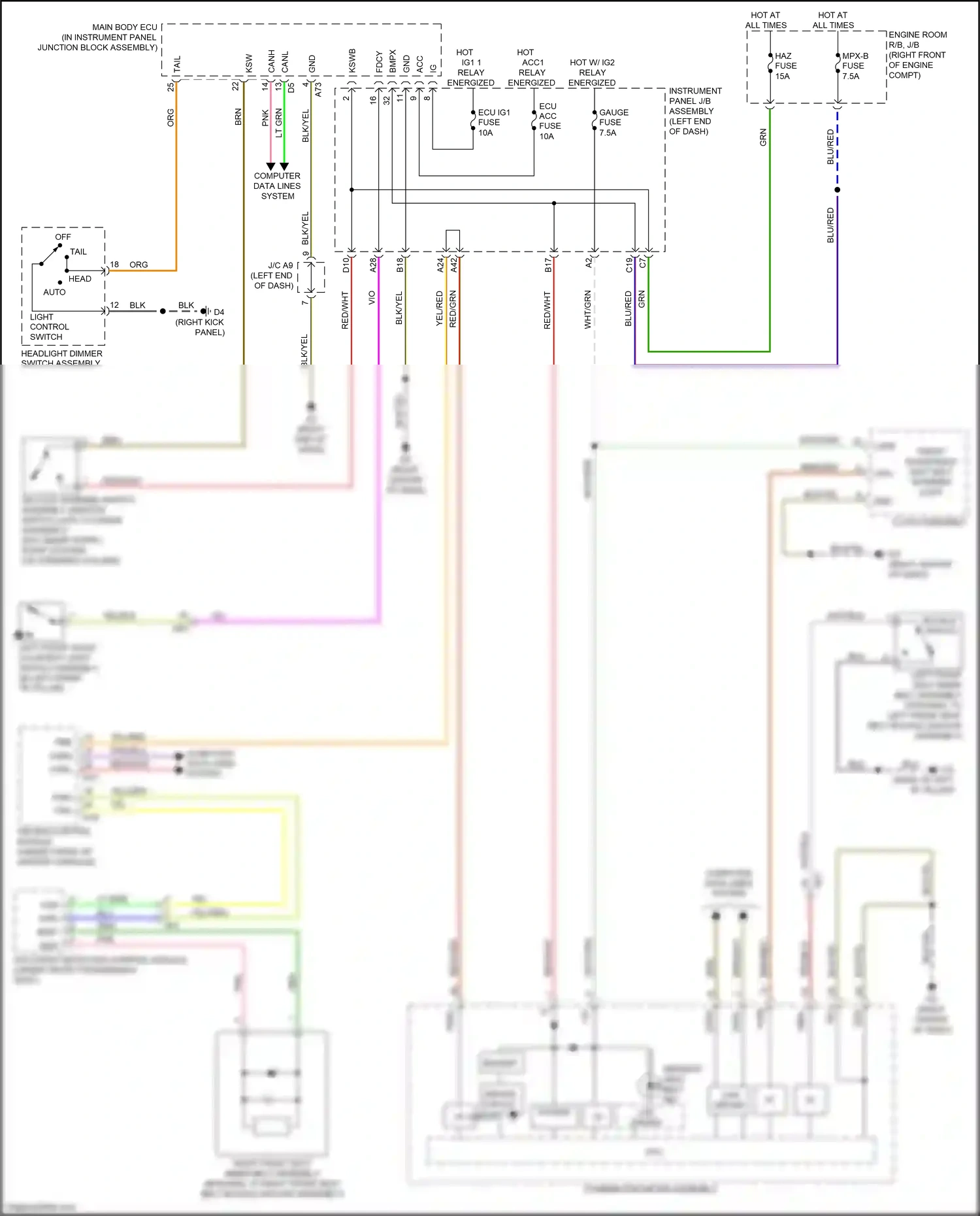 Subaru BRZ ZC facelift (2016-2020) computer data lines system wiring diagram  (23 of 50)