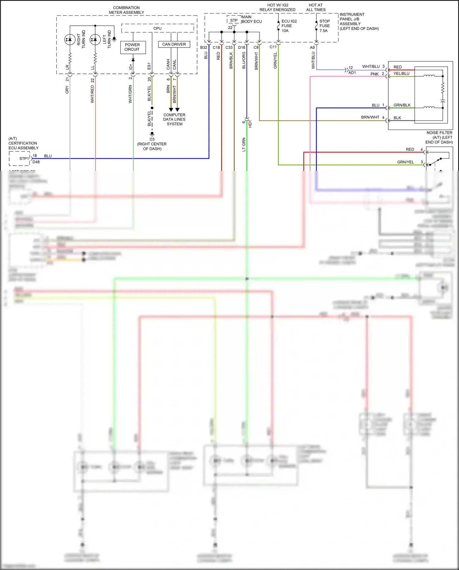 Subaru BRZ ZC facelift (2016-2020) computer data lines system wiring diagram  (45 of 50)