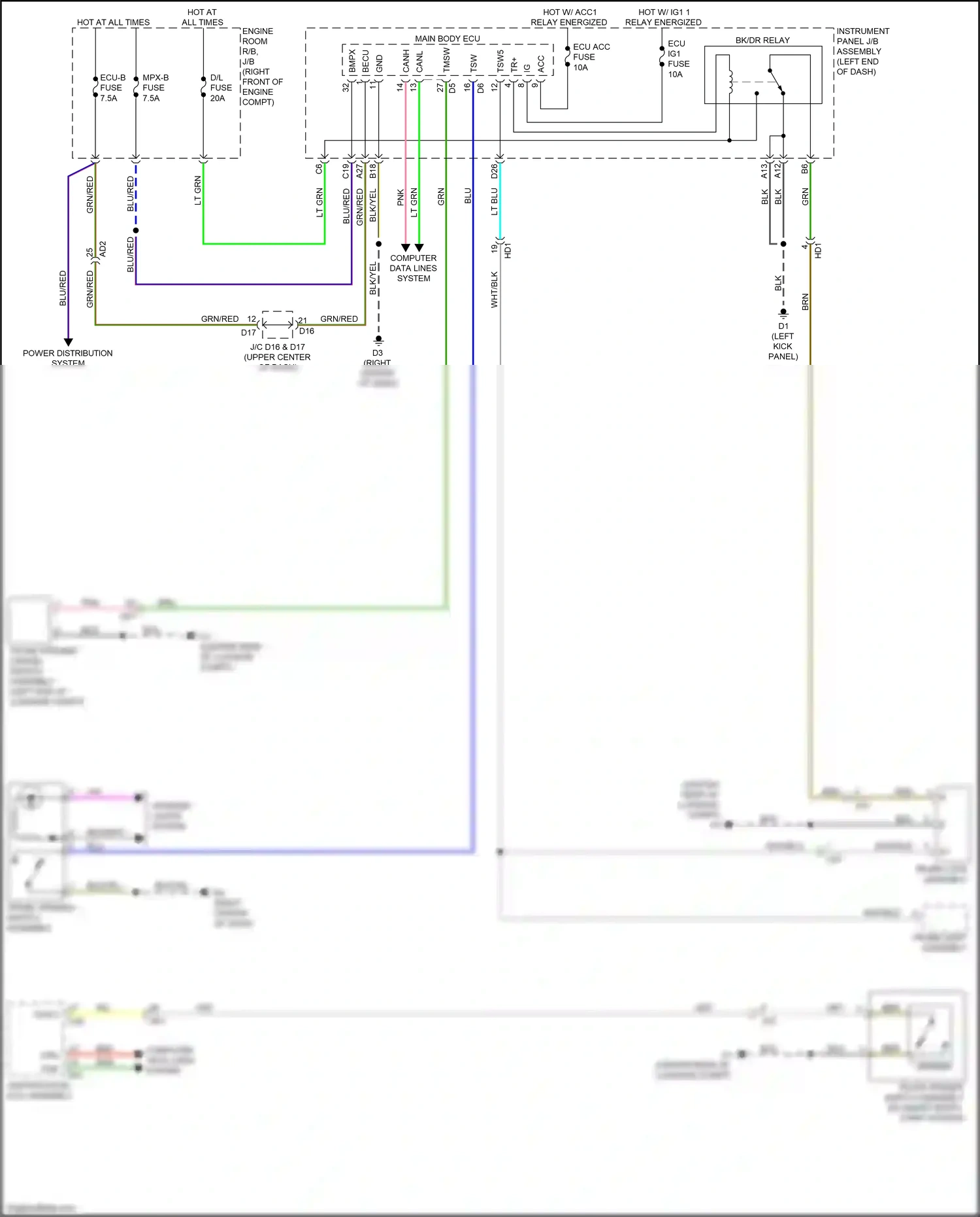 Subaru BRZ ZC facelift (2016-2020) computer data lines system wiring diagram  (30 of 50)