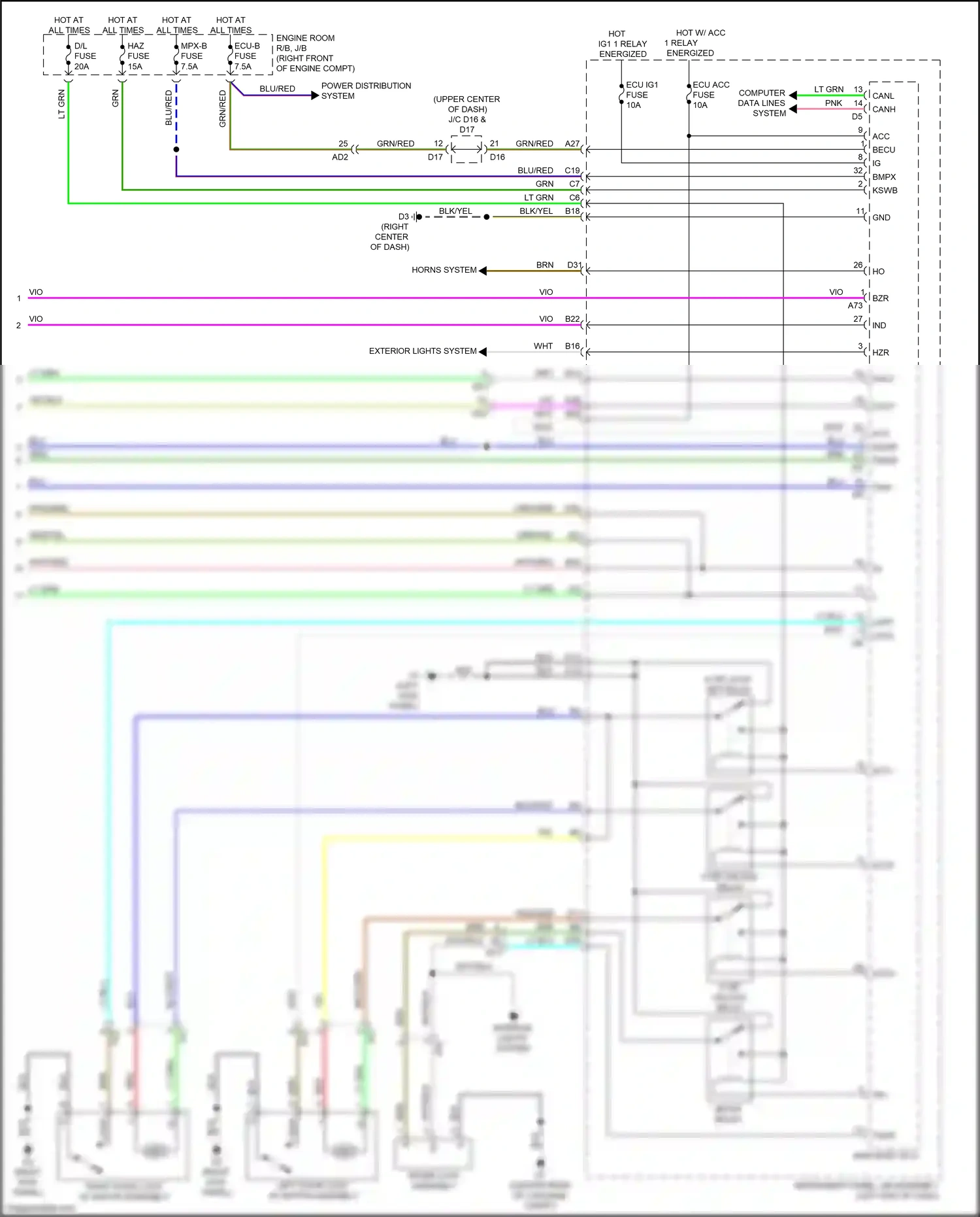 Subaru BRZ ZC facelift (2016-2020) computer data lines system wiring diagram  (18 of 50)