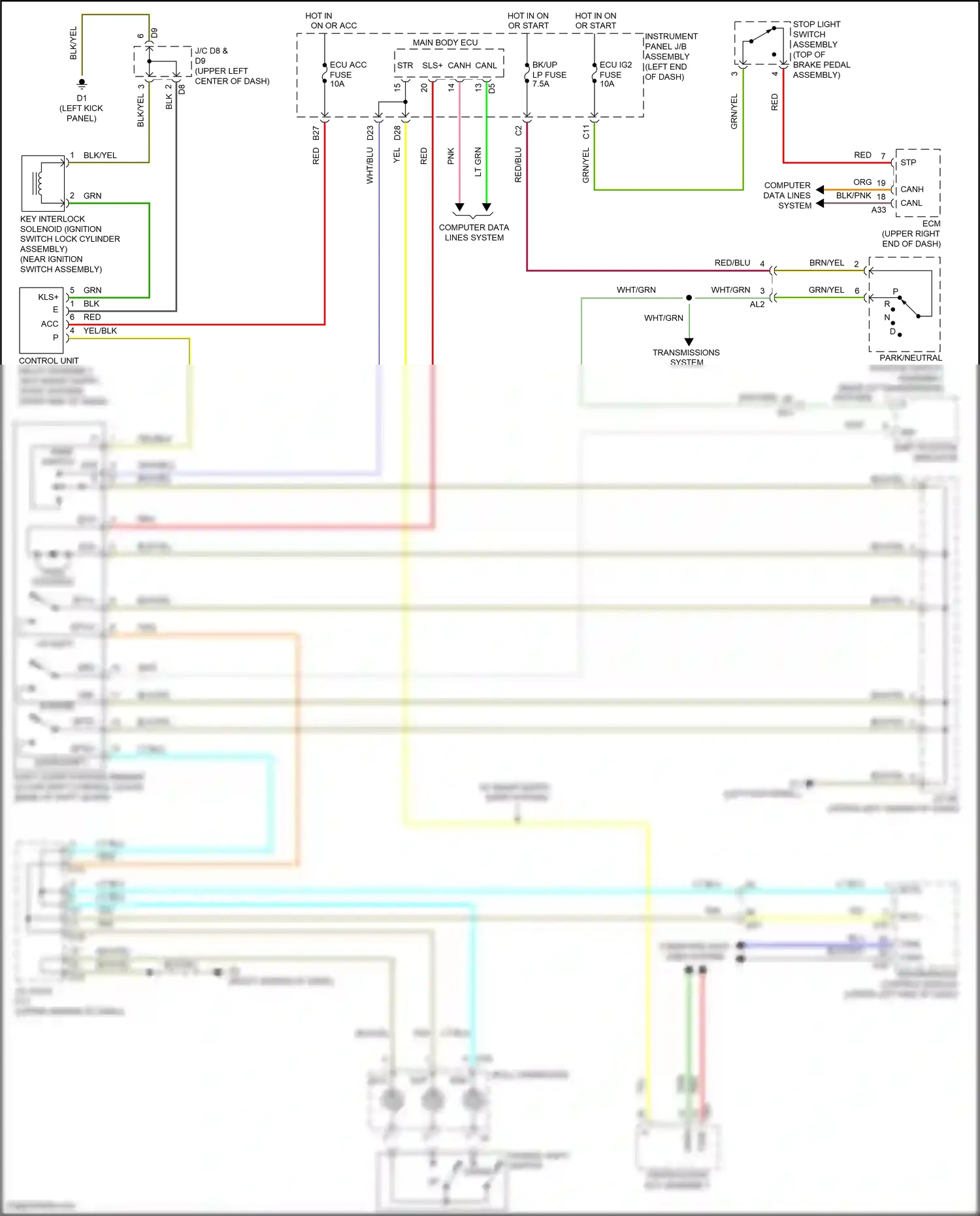 Subaru BRZ ZC facelift (2016-2020) computer data lines system wiring diagram  (48 of 50)