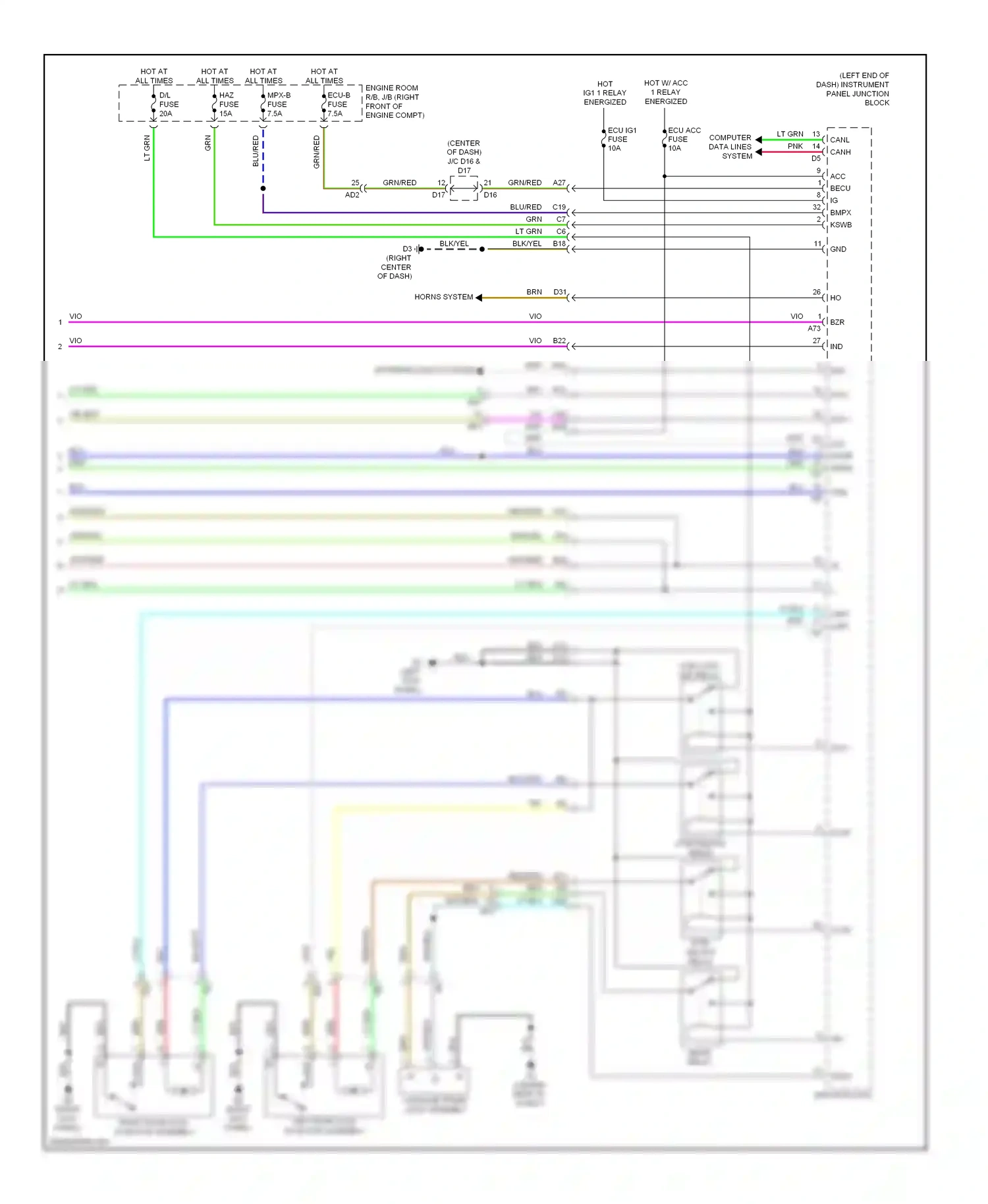 Subaru BRZ ZC (2012-2016) computer data lines system wiring diagram  (8 of 47)