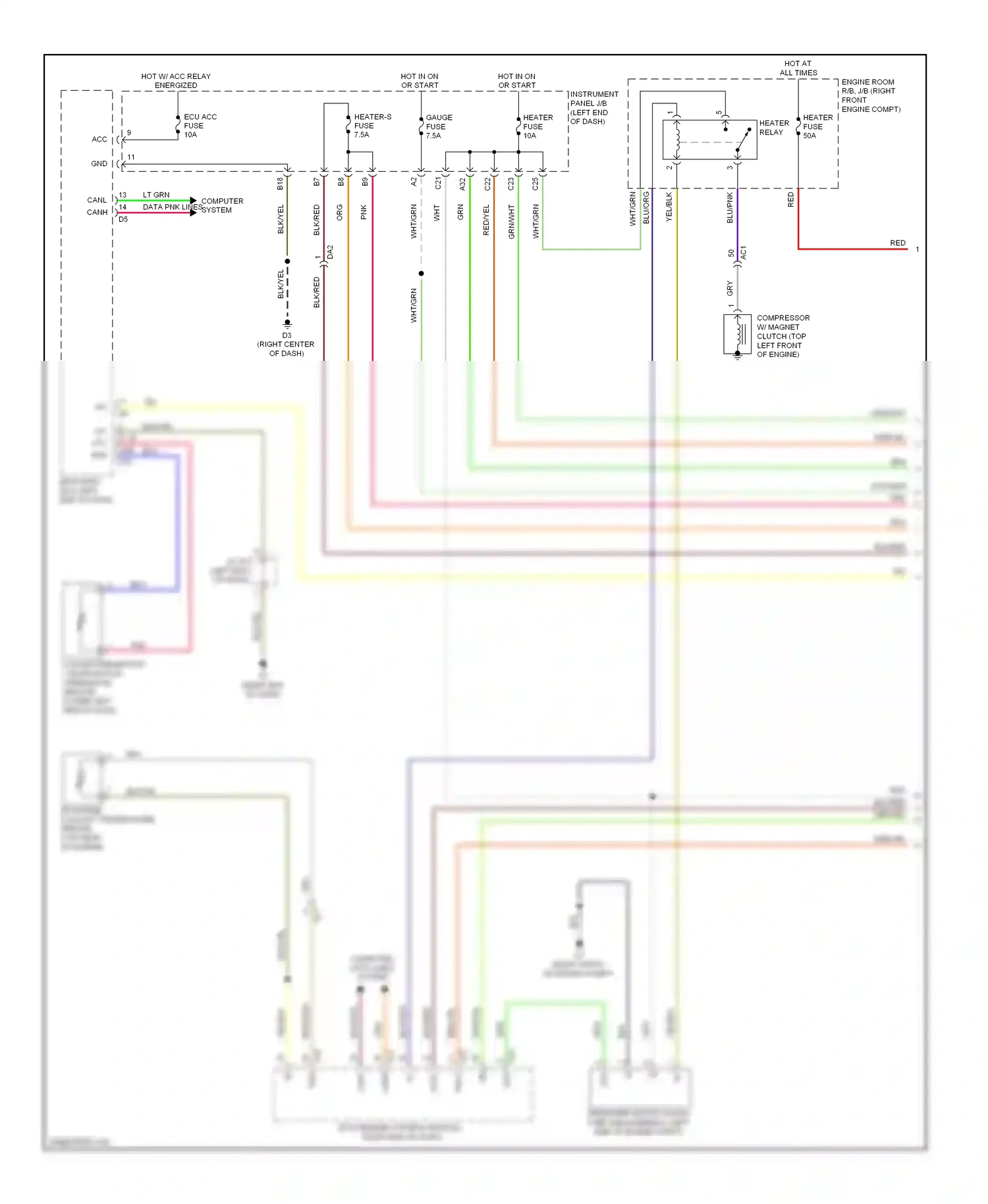 Subaru BRZ ZC (2012-2016) computer data pnk lines system wiring diagram  (1 of 1)