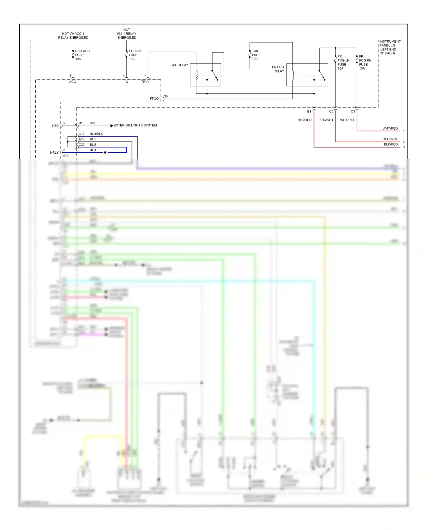 Subaru BRZ ZC (2012-2016) light control switch wiring diagram  (1 of 2)