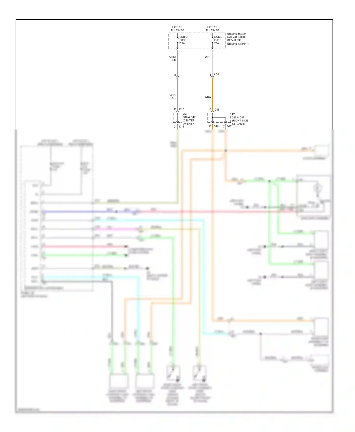 Subaru BRZ ZC (2012-2016) map light assembly wiring diagram  (1 of 4)