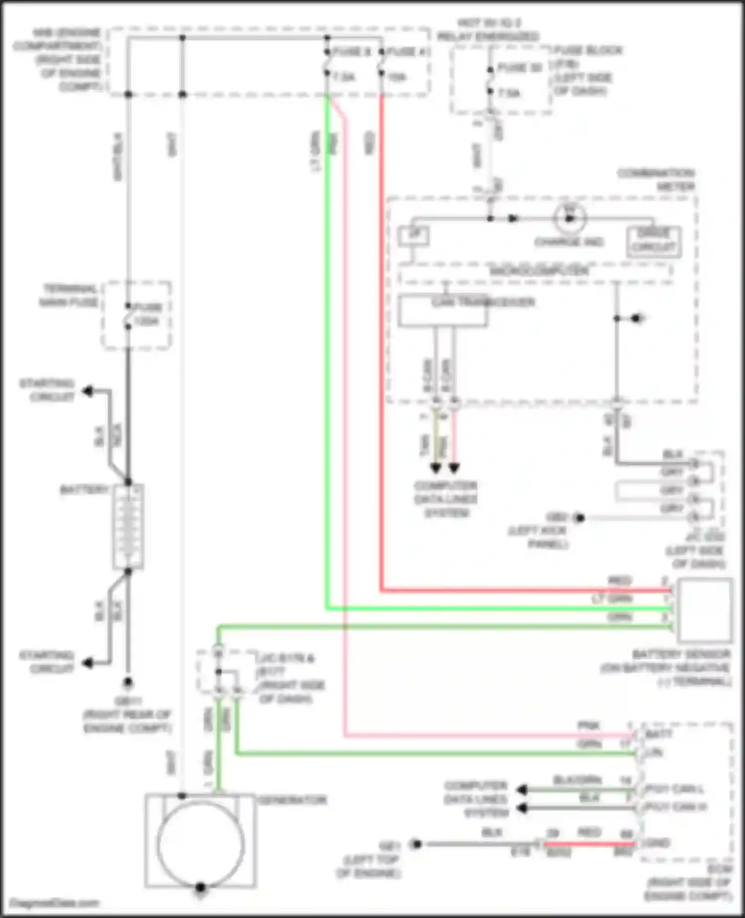 BRZ Subaru ZD8 (2020-2024): Charging circuit