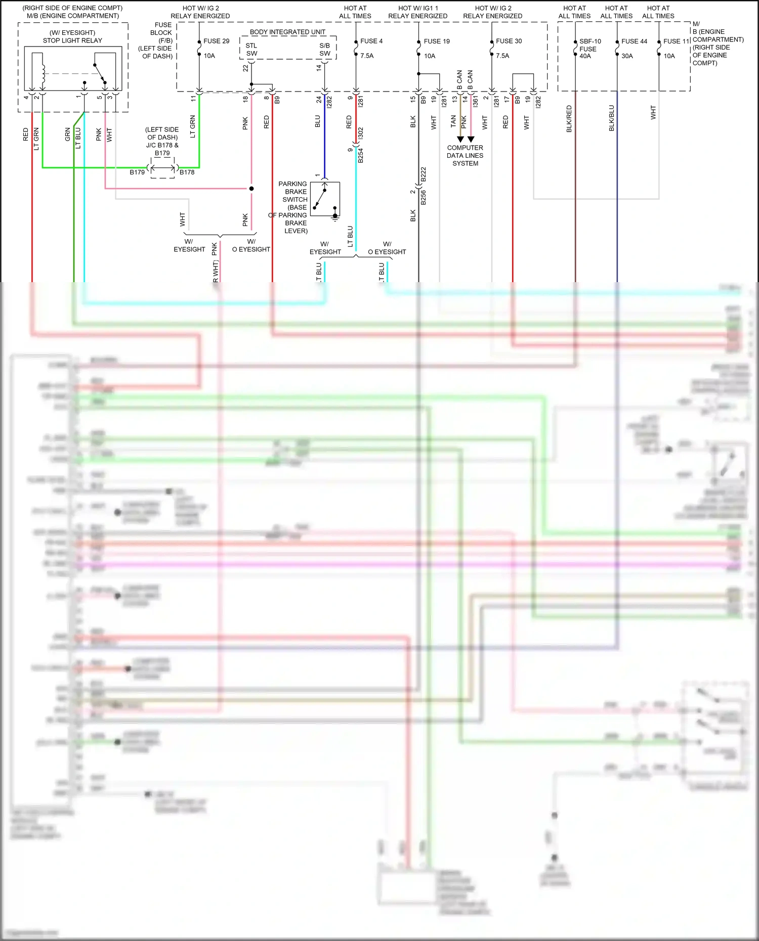 Subaru BRZ ZD8 (2020-2024) computer data lines system wiring diagram  (11 of 53)