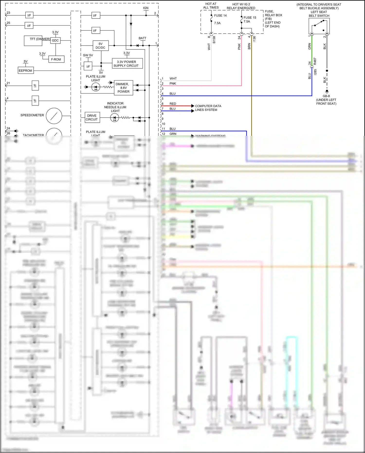 Subaru Crosstrek GT (2017-2020) computer data lines system wiring diagram  (15 of 77)