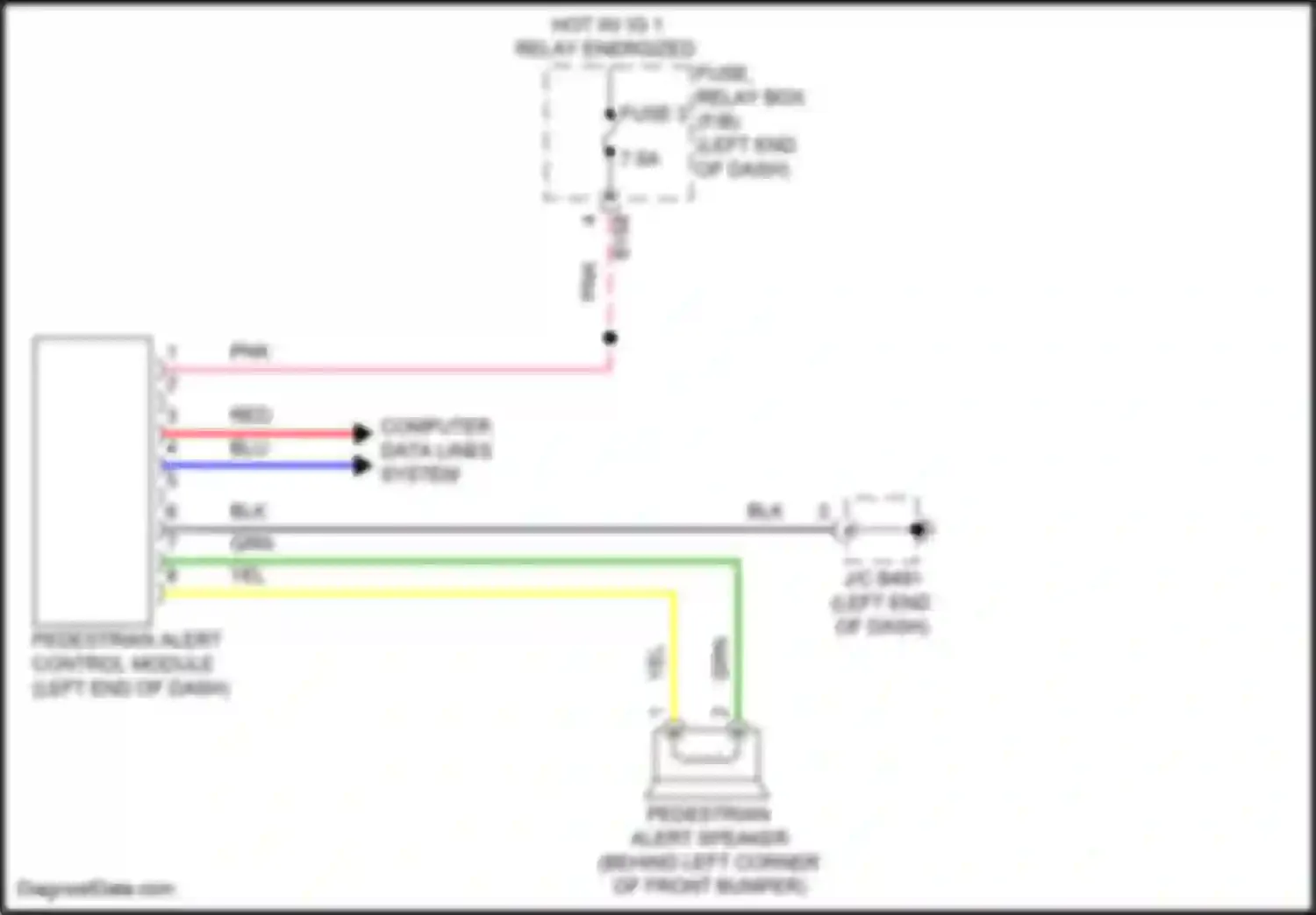 Crosstrek Subaru GU (2022-2024): Pedestrian alert circuit