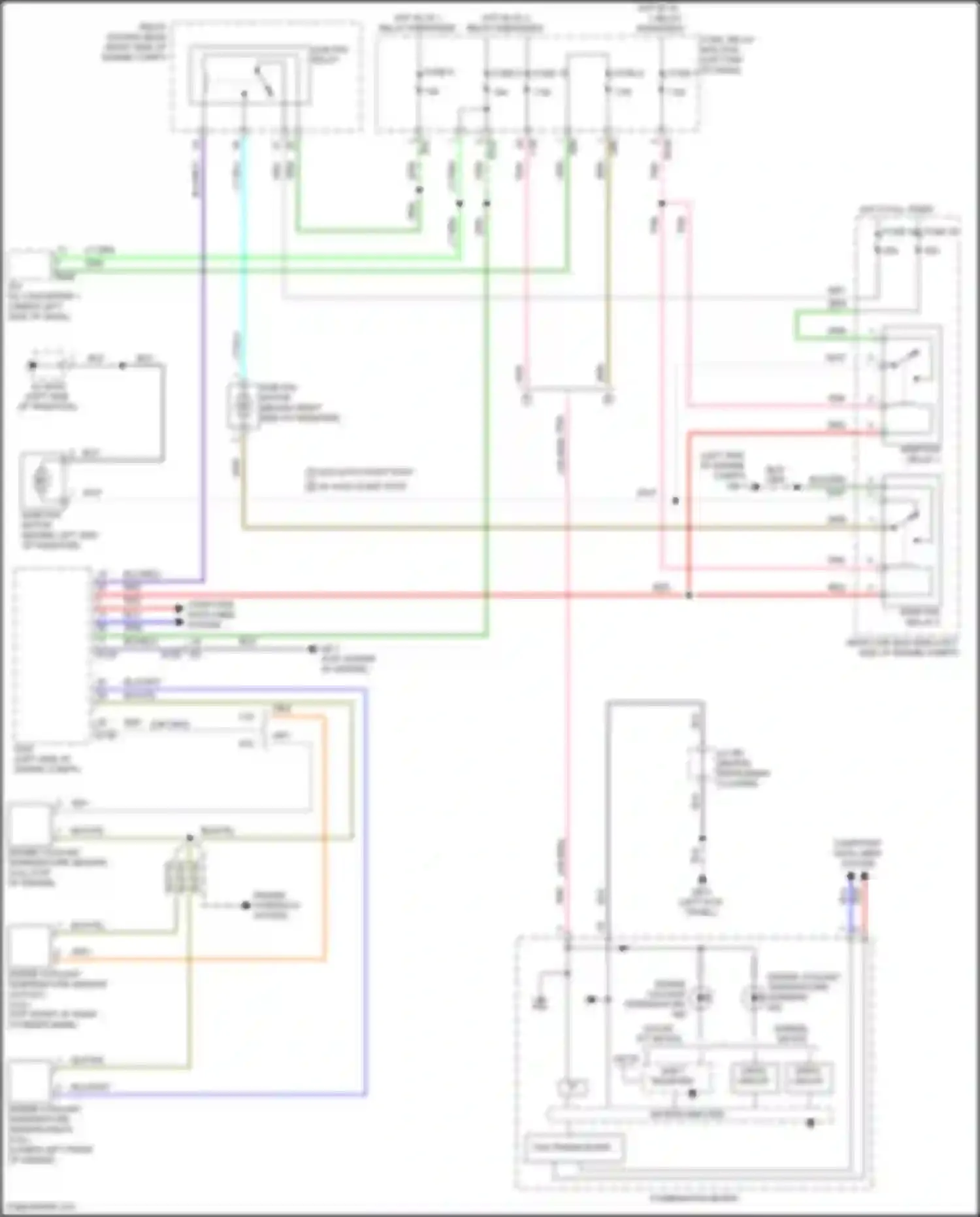 Crosstrek Subaru GU (2022-2024): Cooling fan circuit, except hybrid