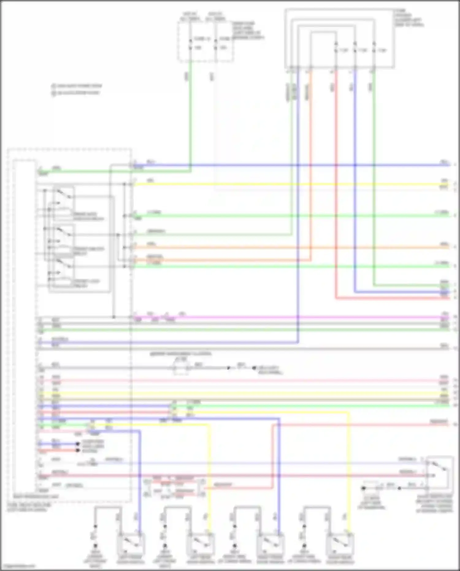 Crosstrek Subaru GU (2022-2024): Power door locks circuit, except hybrid w/o keyless access system (1 of 3)