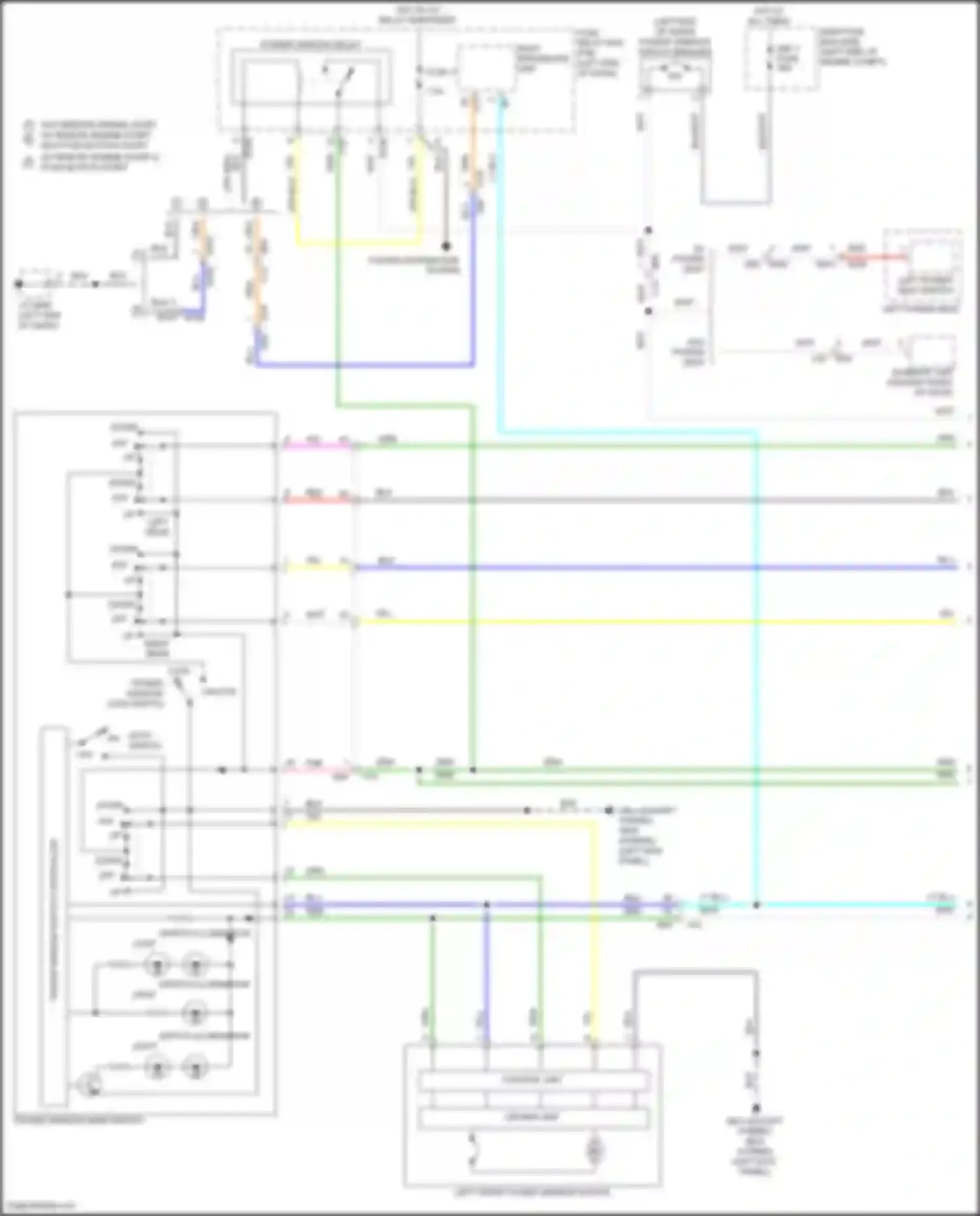 Crosstrek Subaru GU (2022-2024): Power windows circuit (1 of 2)