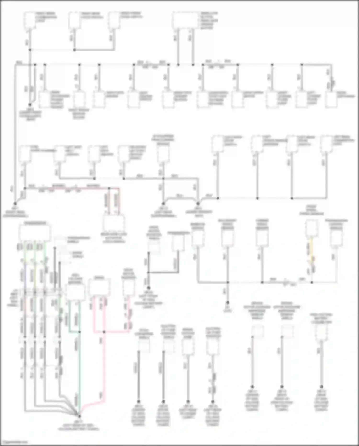 Crosstrek Subaru I facelift (2015-2017): Ground distribution circuit, w/ hev (2 of 3)