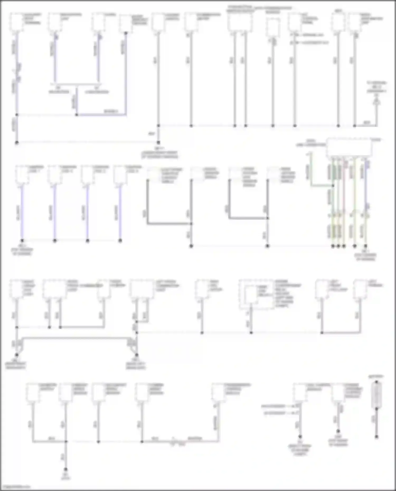 Crosstrek Subaru I facelift (2015-2017): Ground distribution circuit, w/o hev (2 of 3)