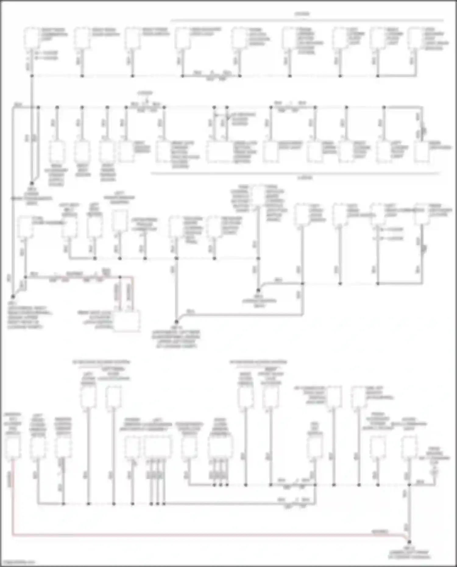 Crosstrek Subaru I facelift (2015-2017): Ground distribution circuit, w/o hev (3 of 3)
