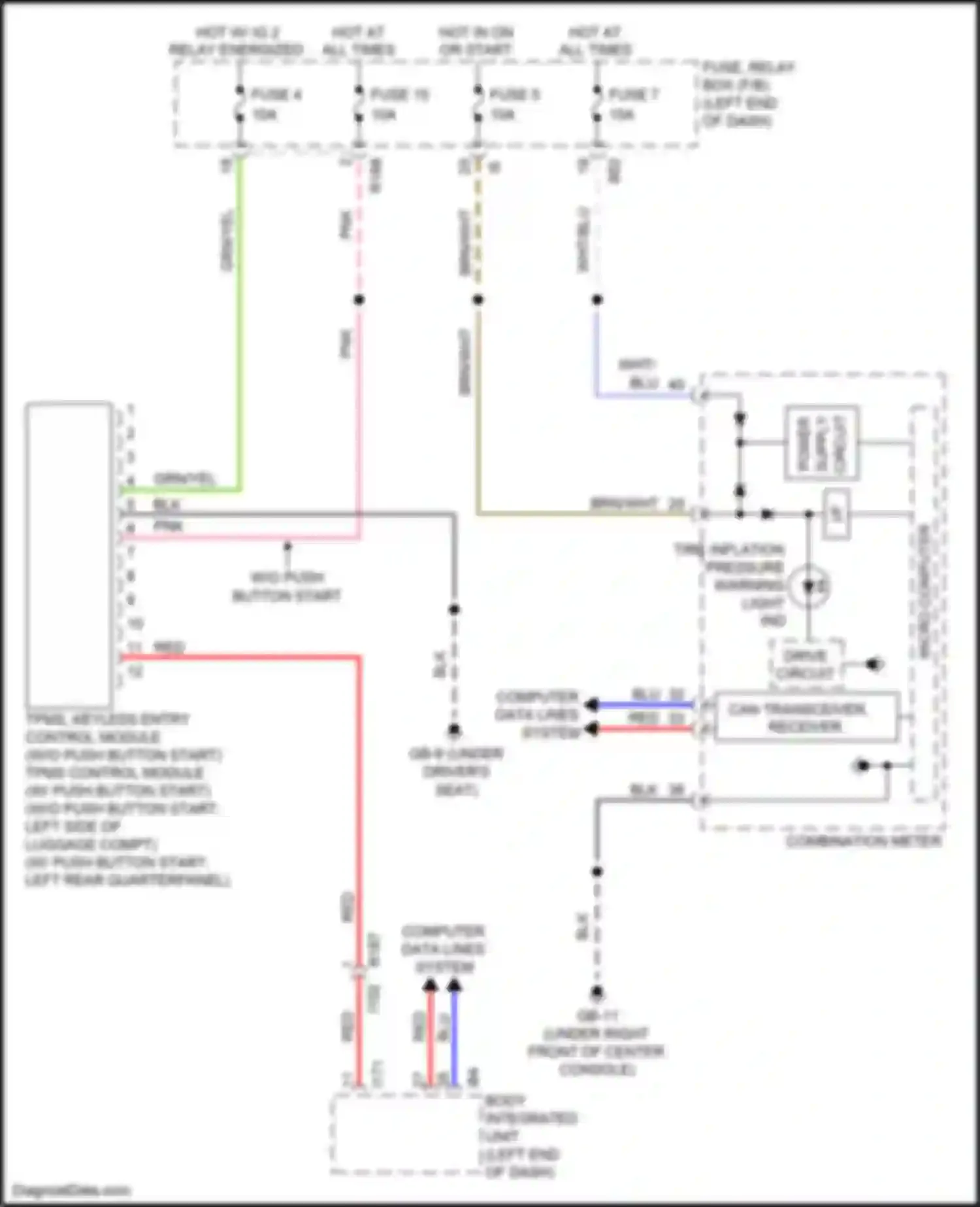 Wiring diagram can transceiver, receiver for Subaru Crosstrek I facelift (2015-2017) (28 of 30)