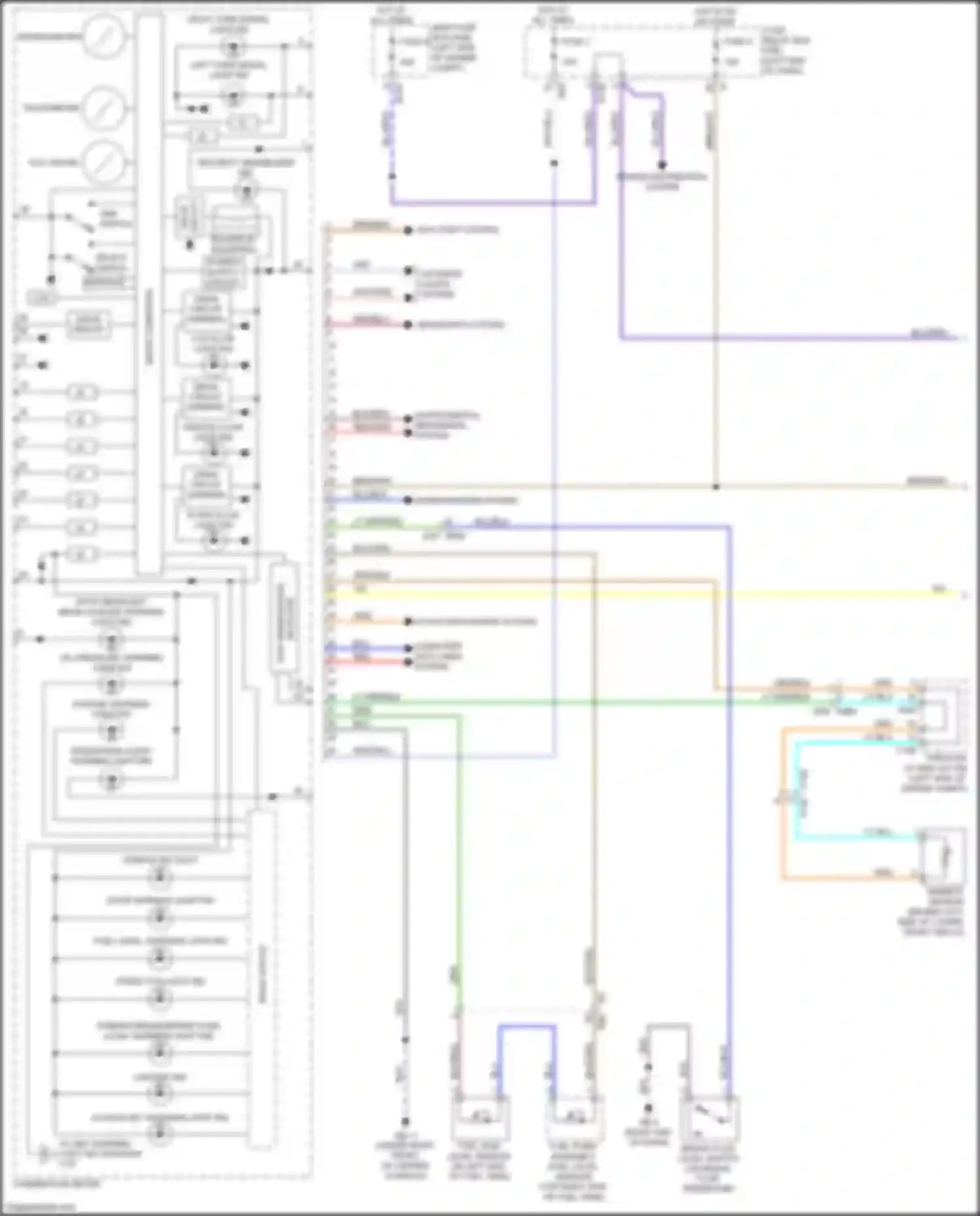 Wiring diagram combination meter for Subaru Crosstrek I facelift (2015-2017) (35 of 50)