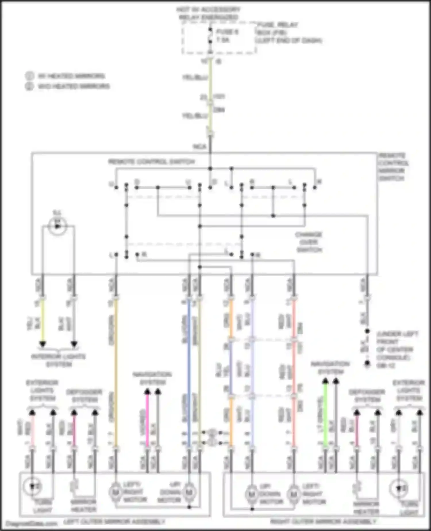 Wiring diagram remote control mirror switch for Subaru Crosstrek I facelift (2015-2017) (9 of 12)