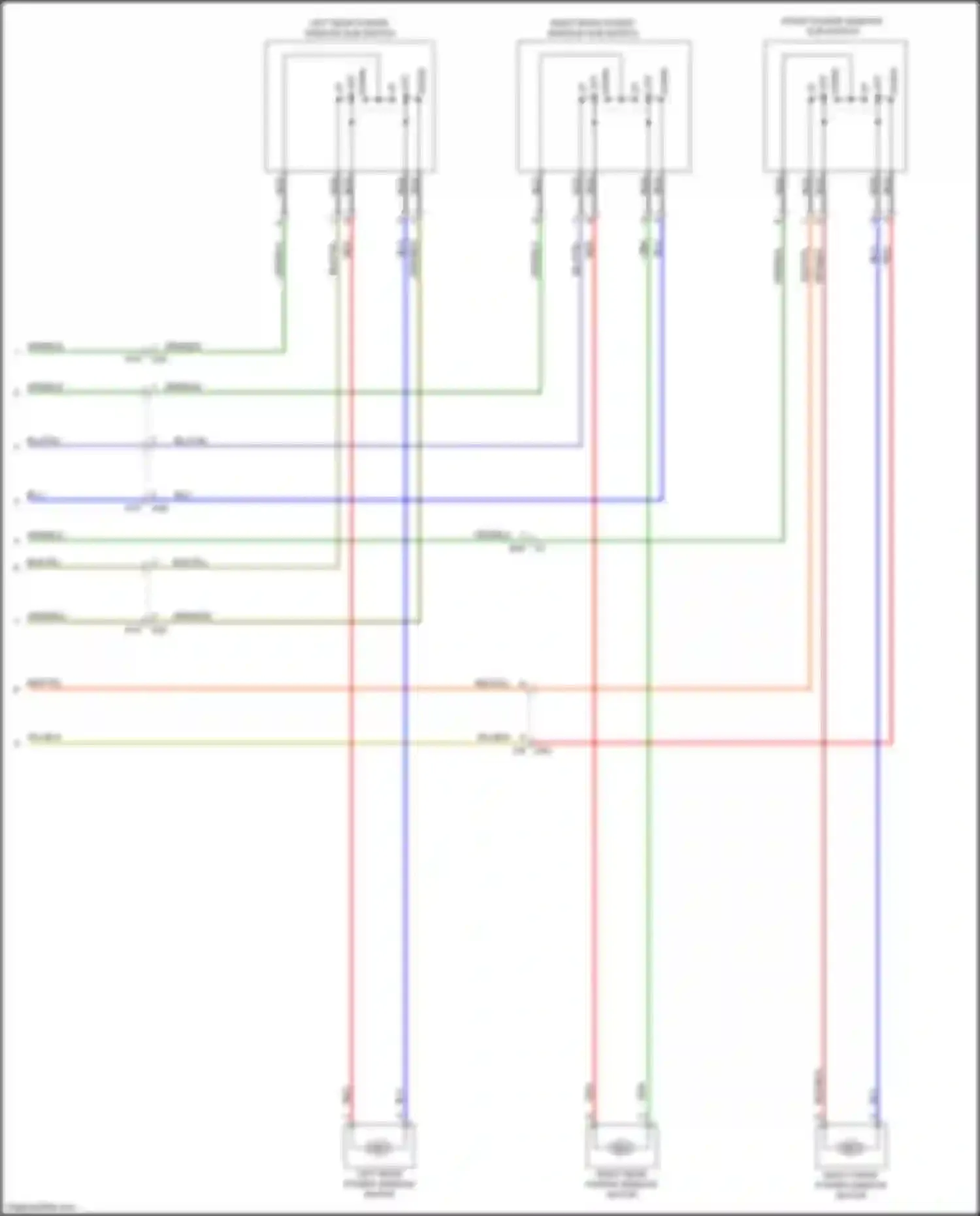 Wiring diagram right rear power window sub switch for Subaru Crosstrek I facelift (2015-2017) (1 of 1)