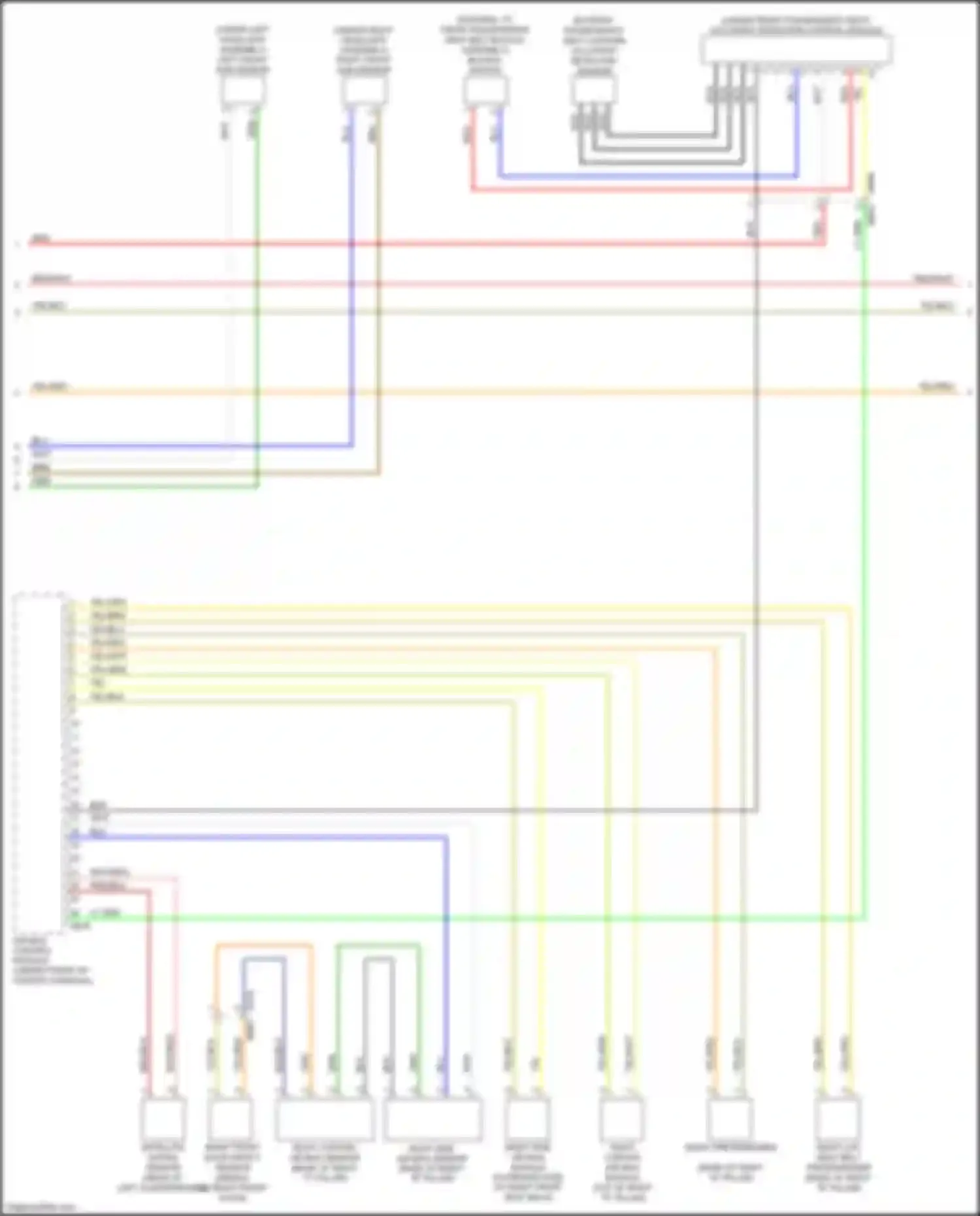 Wiring diagram right side air bag sensor for Subaru Crosstrek I facelift (2015-2017) (2 of 2)