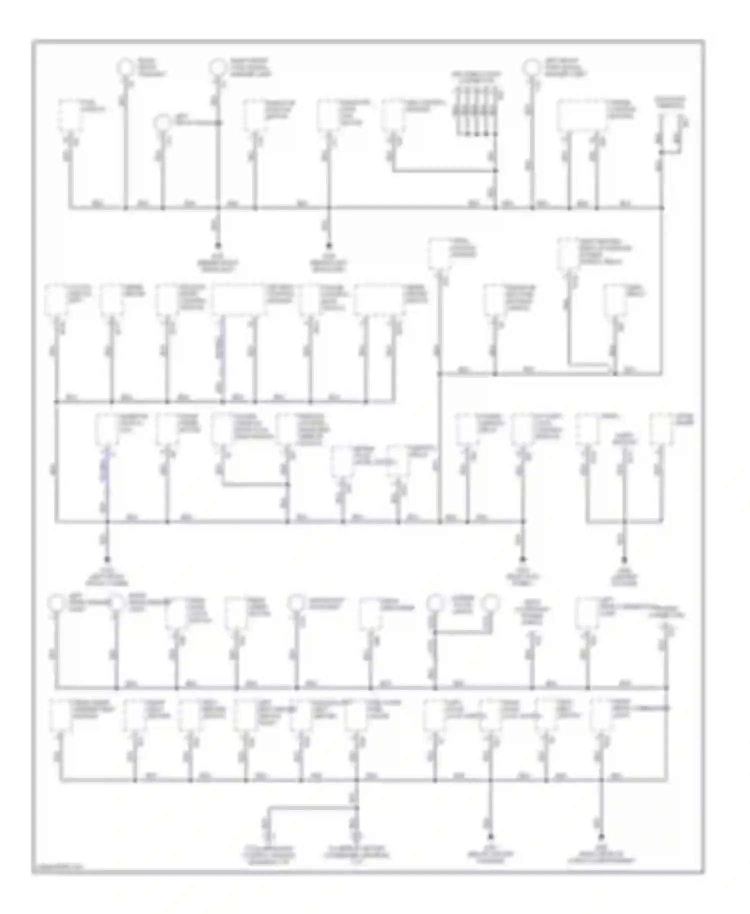 Forester Subaru SF facelift (2000-2002): Ground distribution circuit (1 of 2)