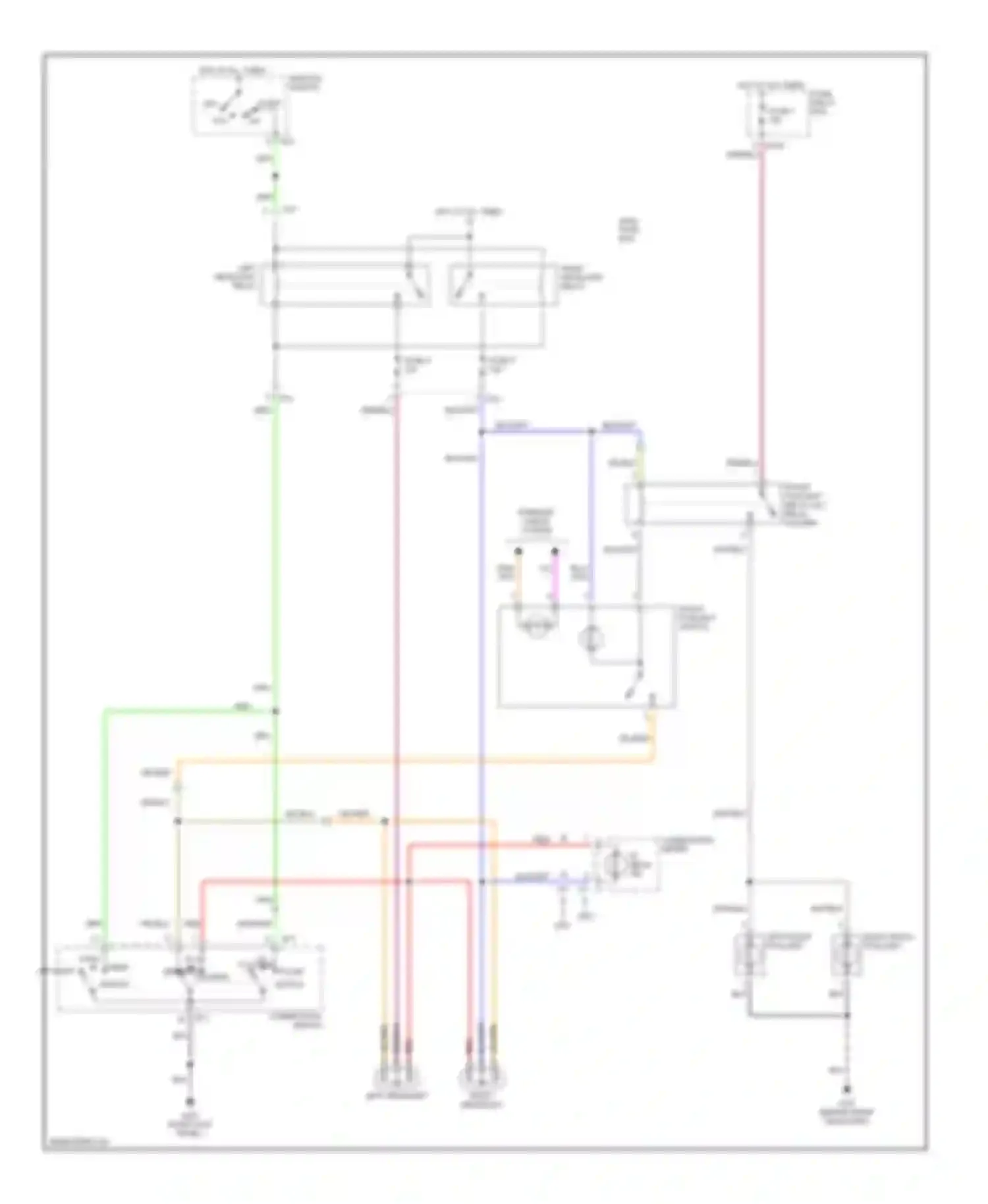 Forester Subaru SF facelift (2000-2002): Headlight circuit, without drl