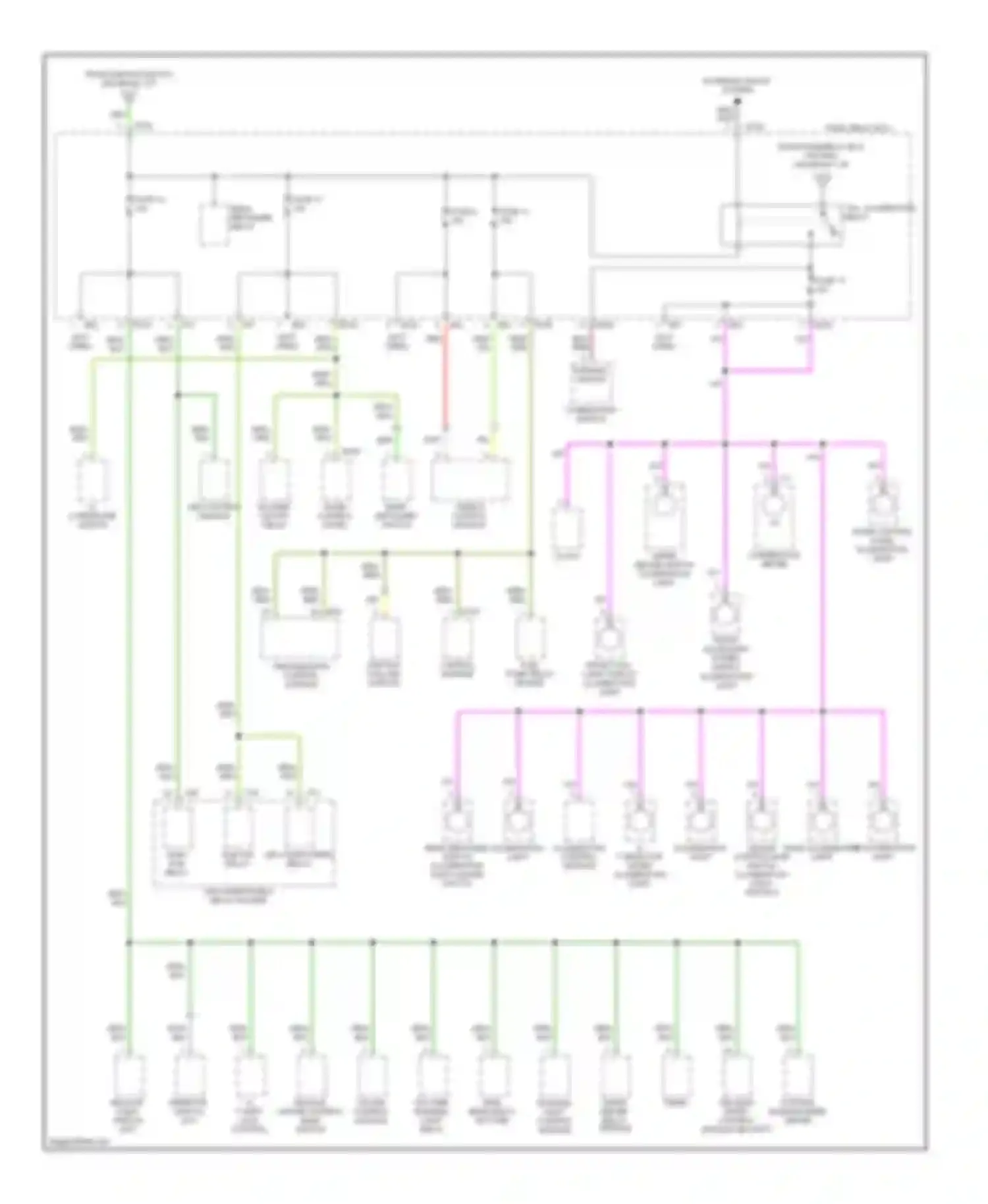 Forester Subaru SF facelift (2000-2002): Power distribution circuit (4 of 4)