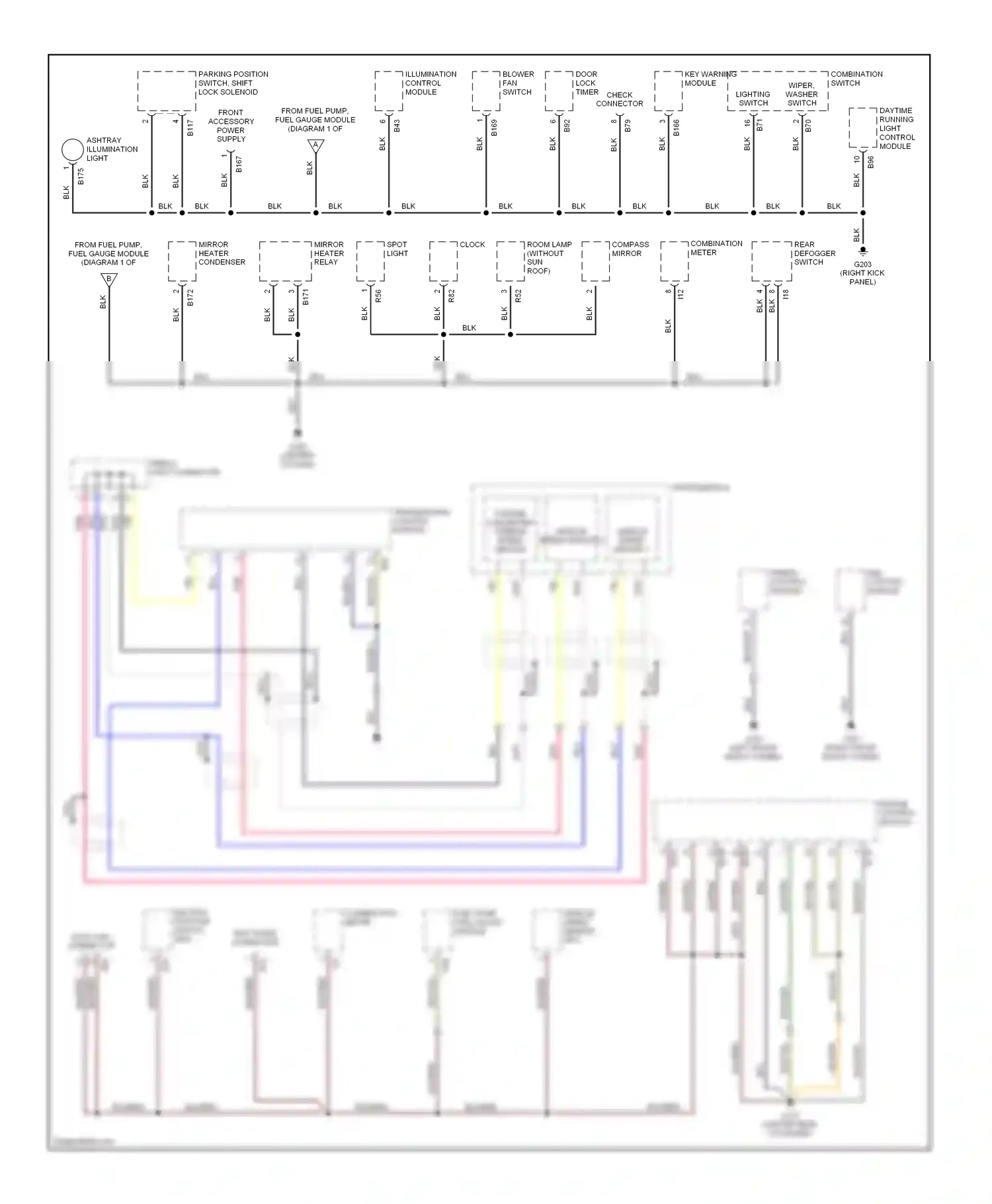 Wiring diagram blk for Subaru Forester SF facelift (2000-2002) (14 of 39)