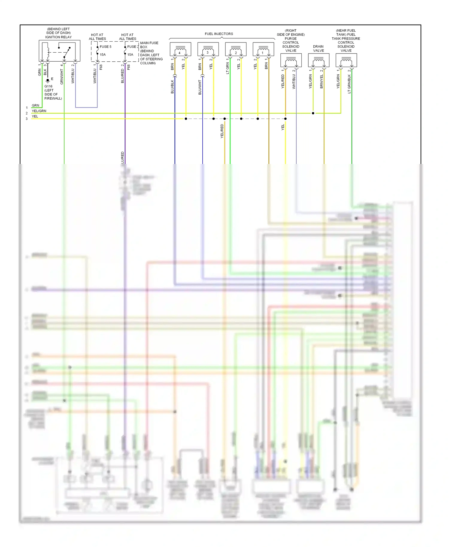 Wiring diagram blk/wht for Subaru Forester SF facelift (2000-2002) (10 of 18)